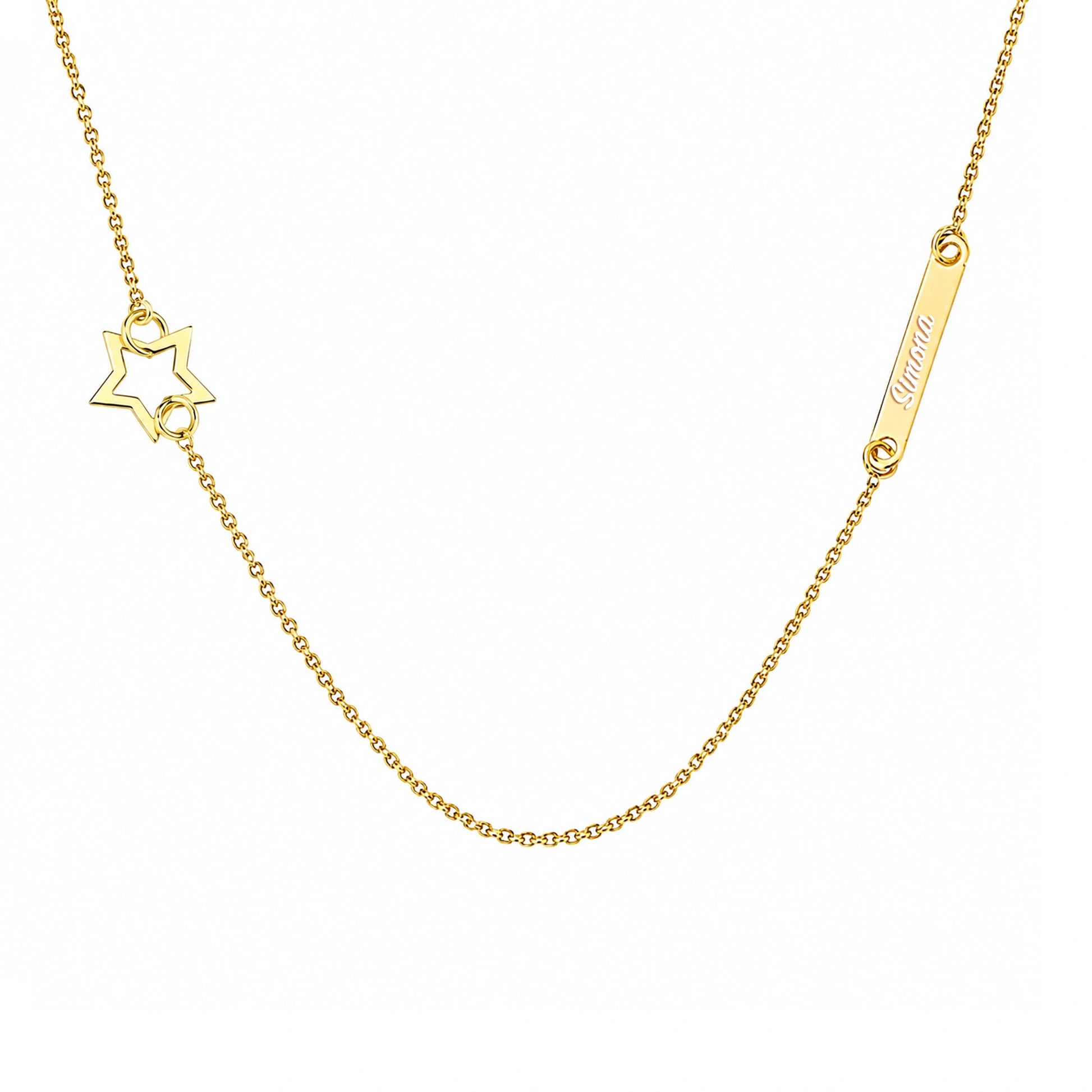 Collana in Oro Stella e Piastrina