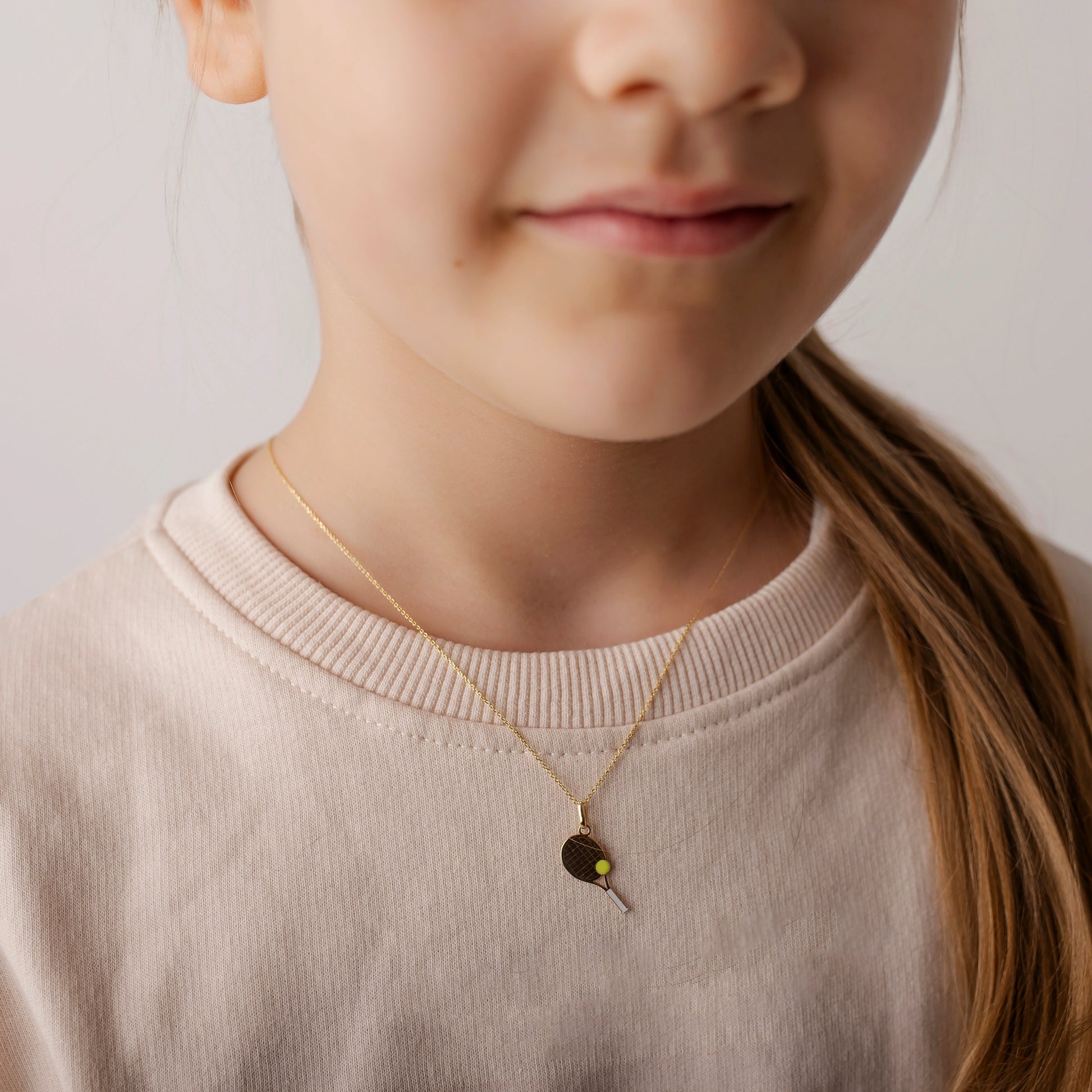 Collana in Oro con Racchetta da Tennis