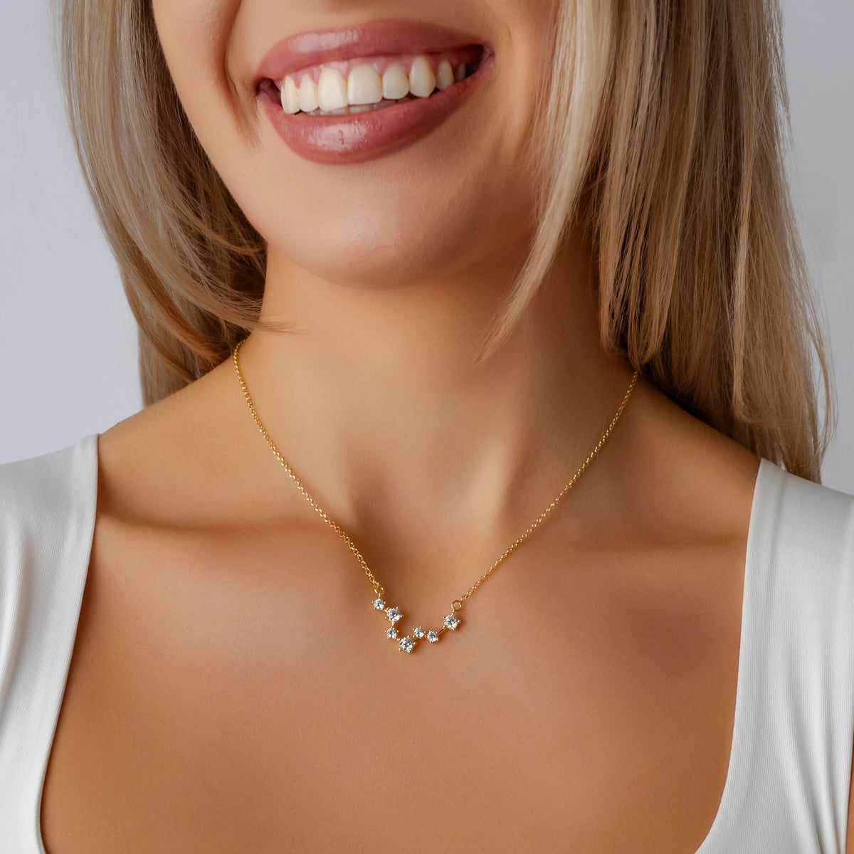 Collier Constellation Dorée avec Zircones