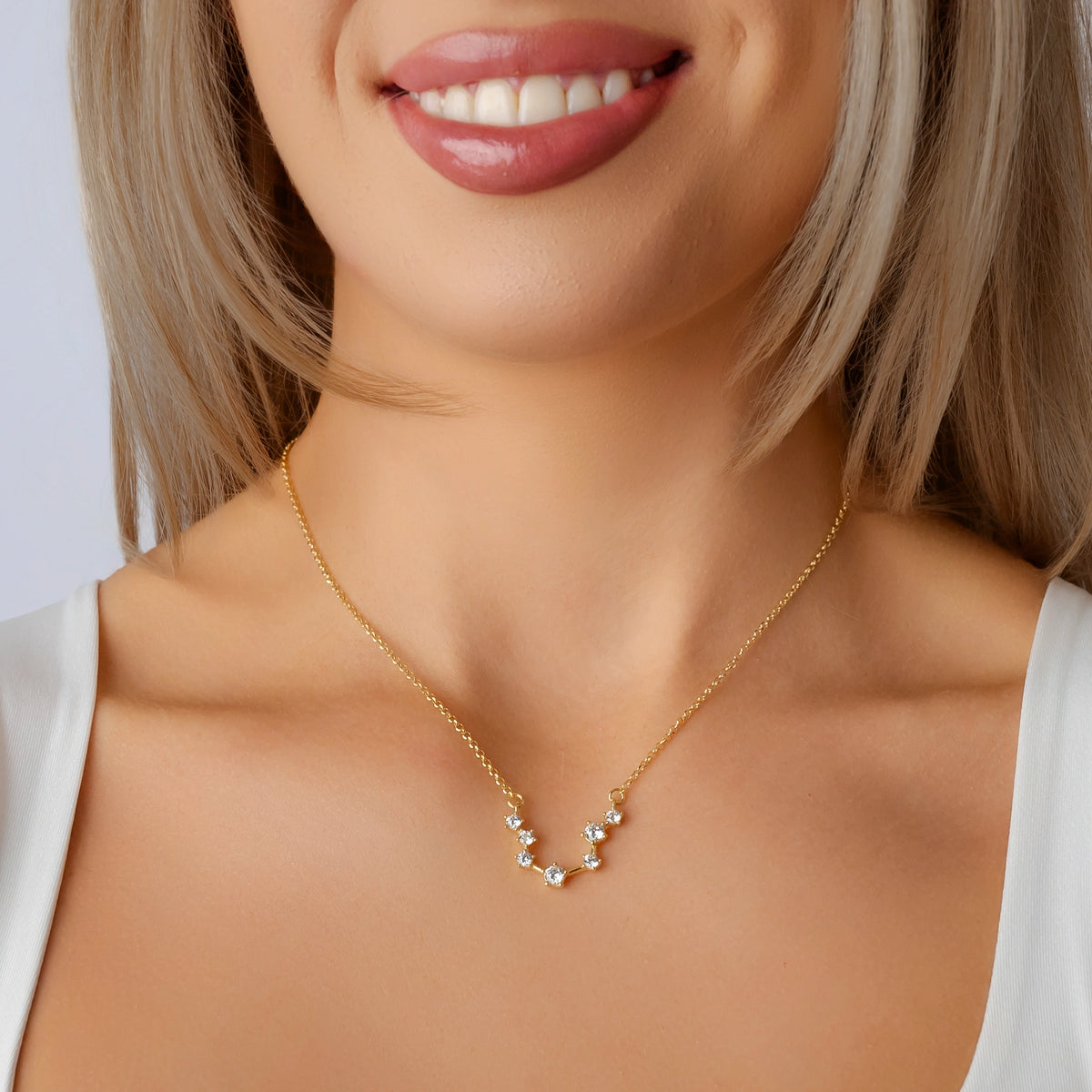 Collier Constellation Dorée avec Zircones