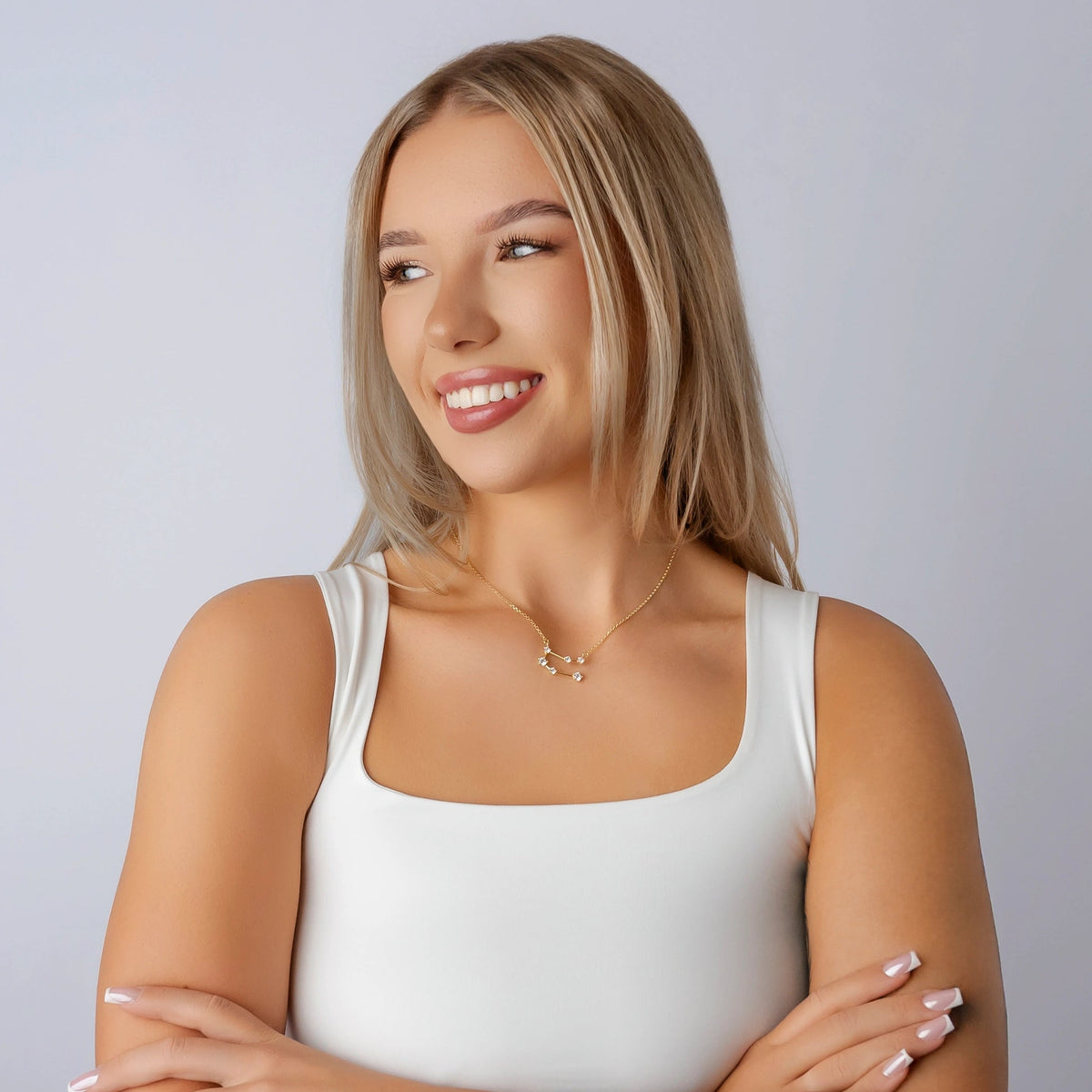 Collier Constellation Dorée avec Zircones