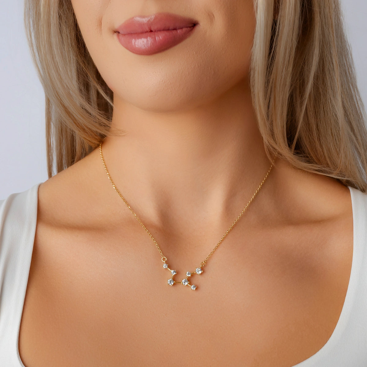 Collier Constellation Dorée avec Zircones