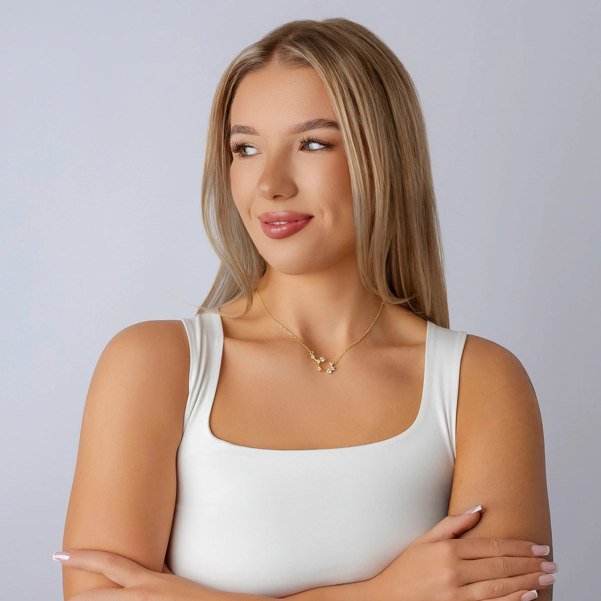 Collier Constellation Dorée avec Zircones