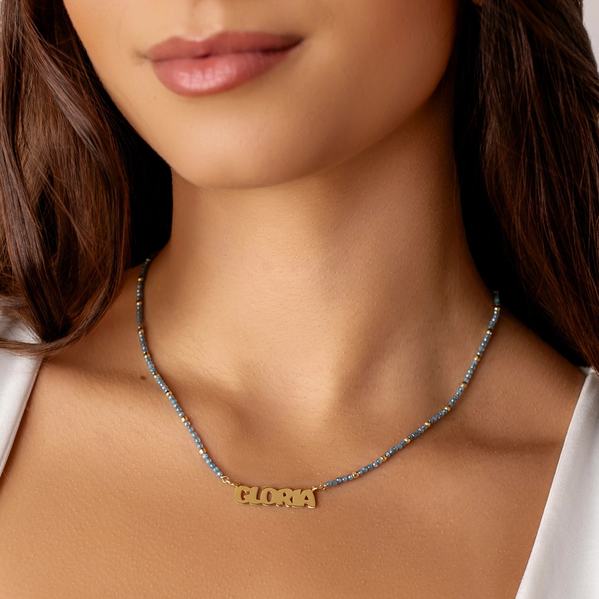 Necklace with Colored Zircon Names