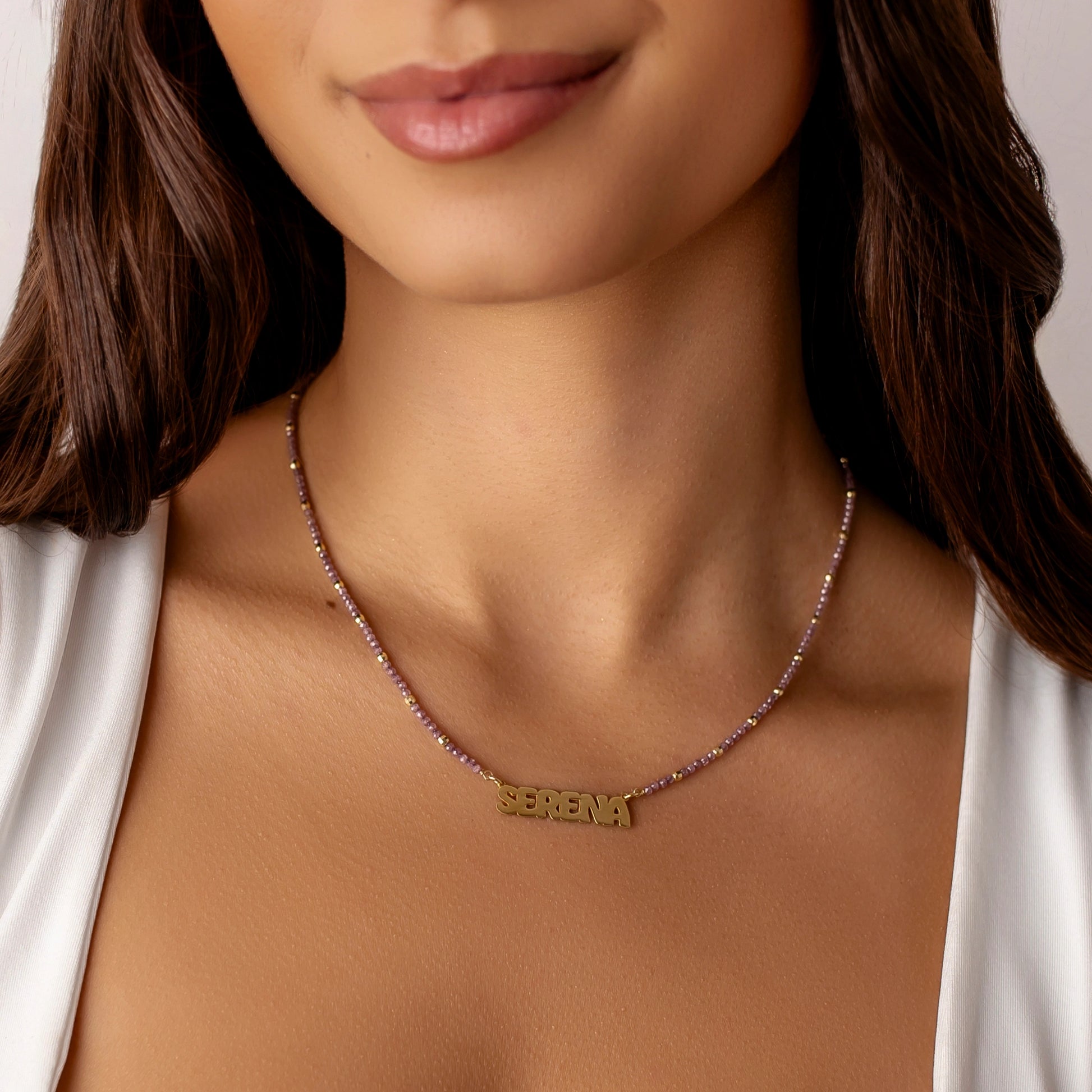 Necklace with Colored Zircon Names