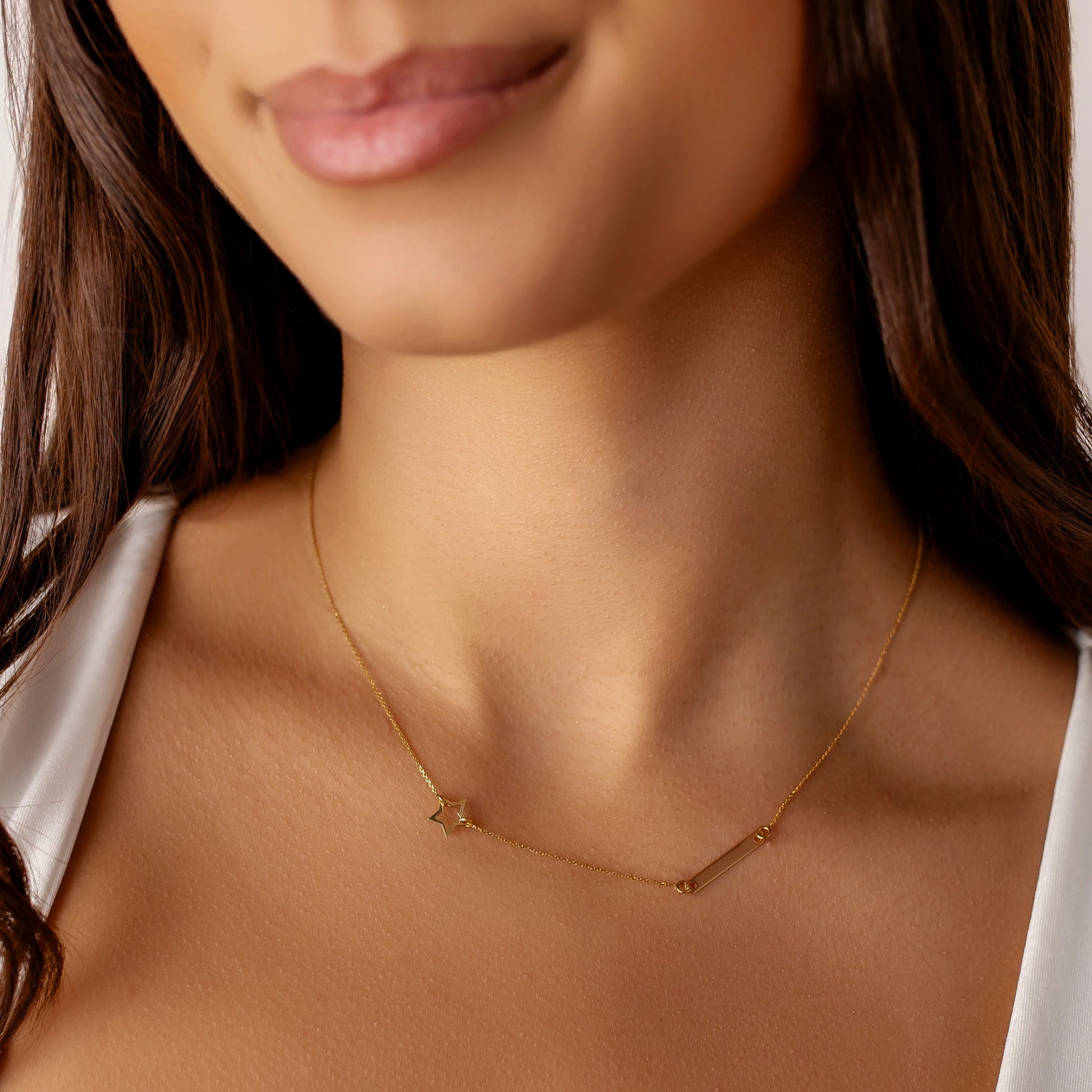 Collier Étoile et plaque en or