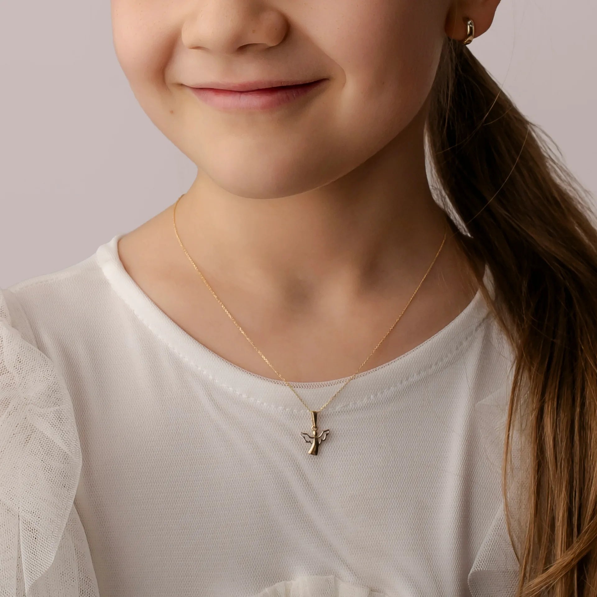 Collana in Oro con Angioletto Bicolore