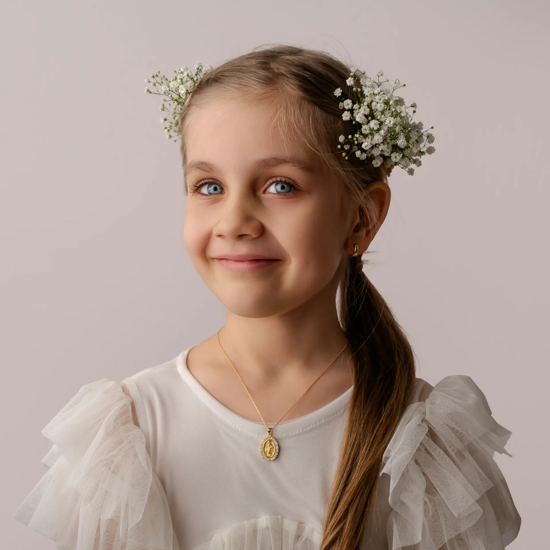 Collana Argento Madonna Miracolosa con Zirconi