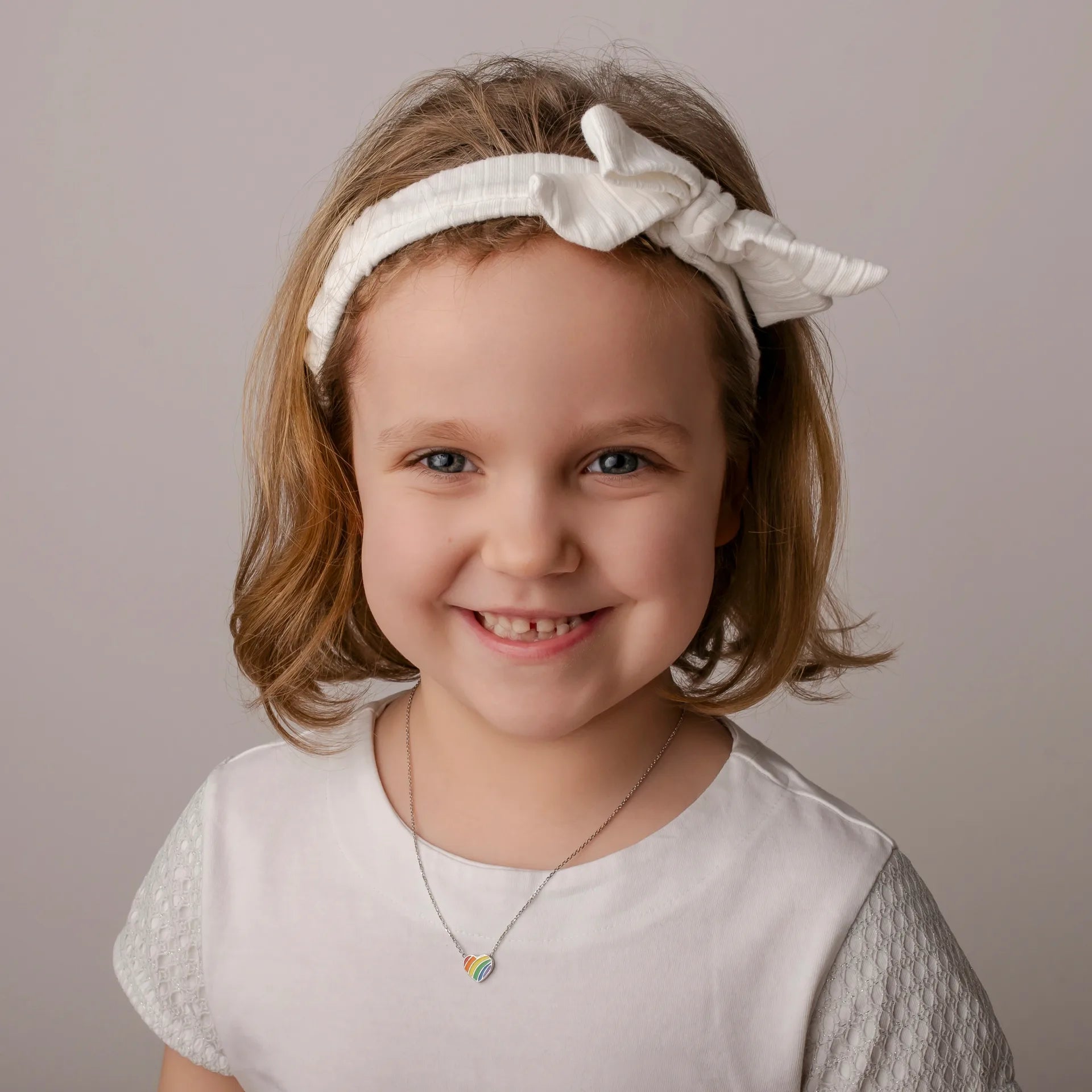 Collar con Corazón Arcoíris