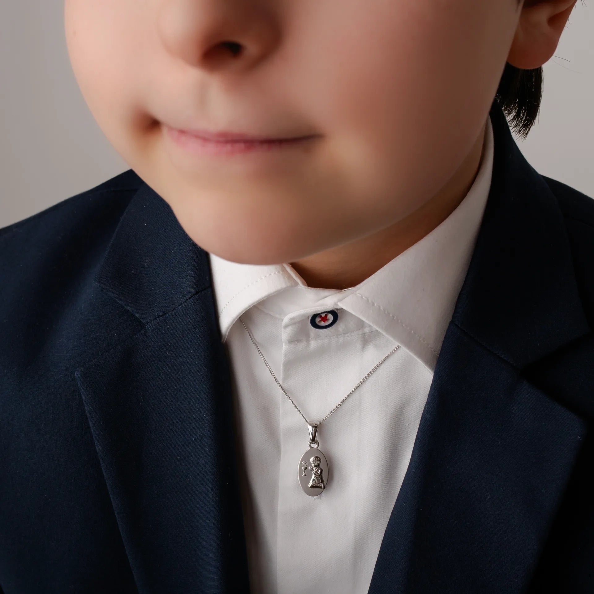 Kids Collection Oval Medal Necklace for Boys