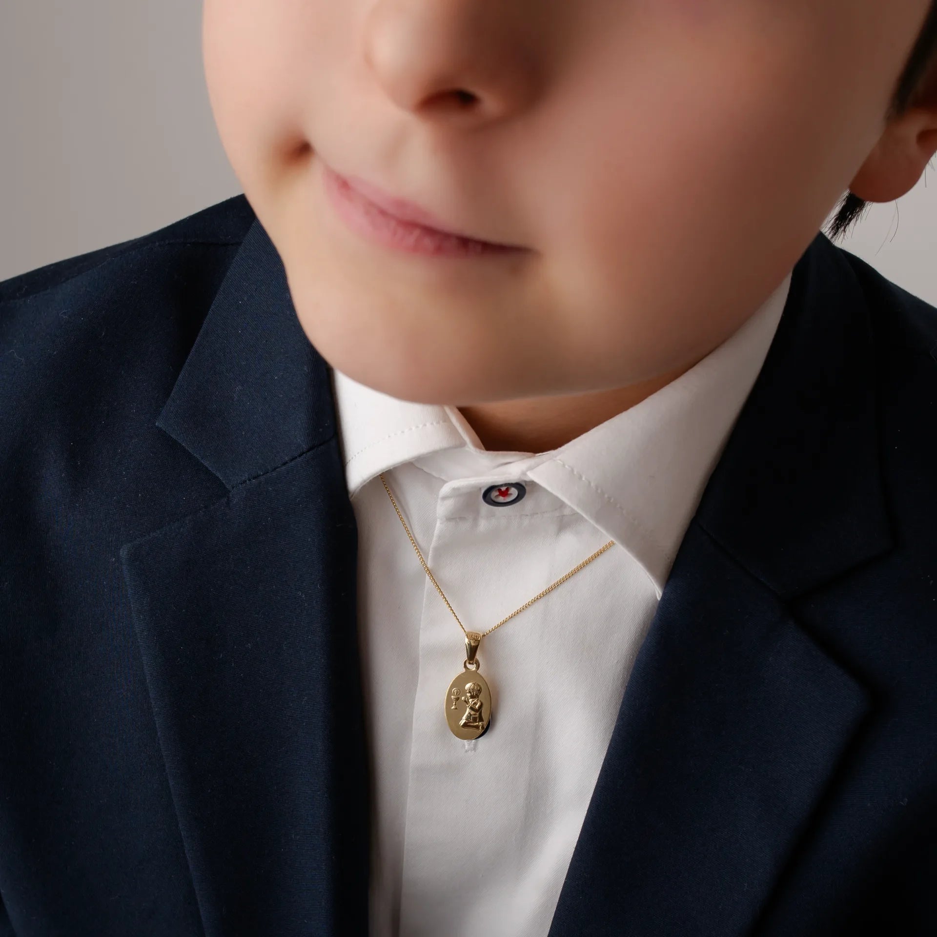 Collier avec Médaille Ovale Kids Collection Garçon