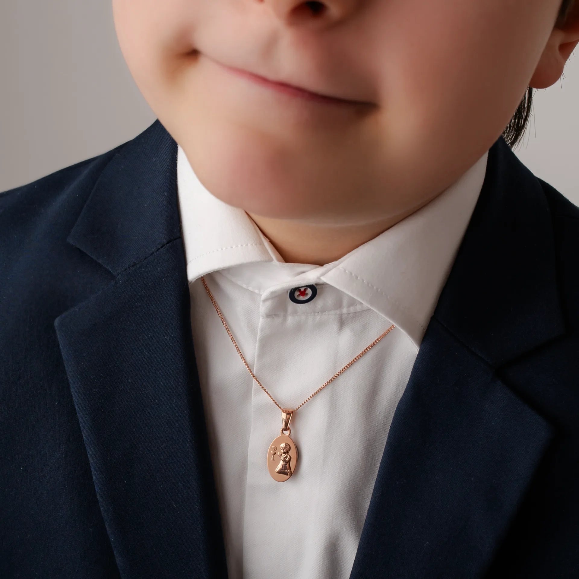 Collier avec Médaille Ovale Kids Collection Garçon