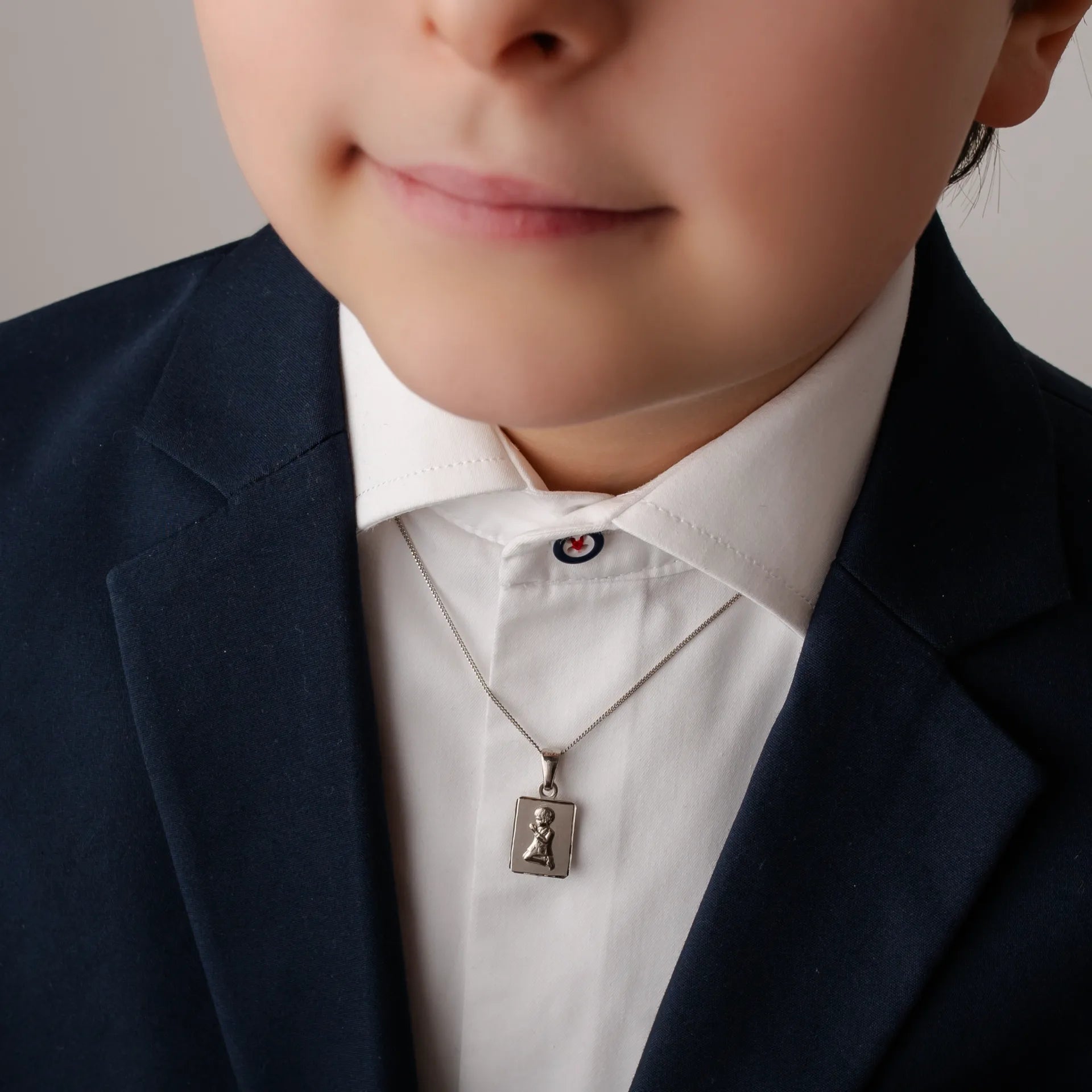 Collier pour Garçon avec Médaille Rectangulaire