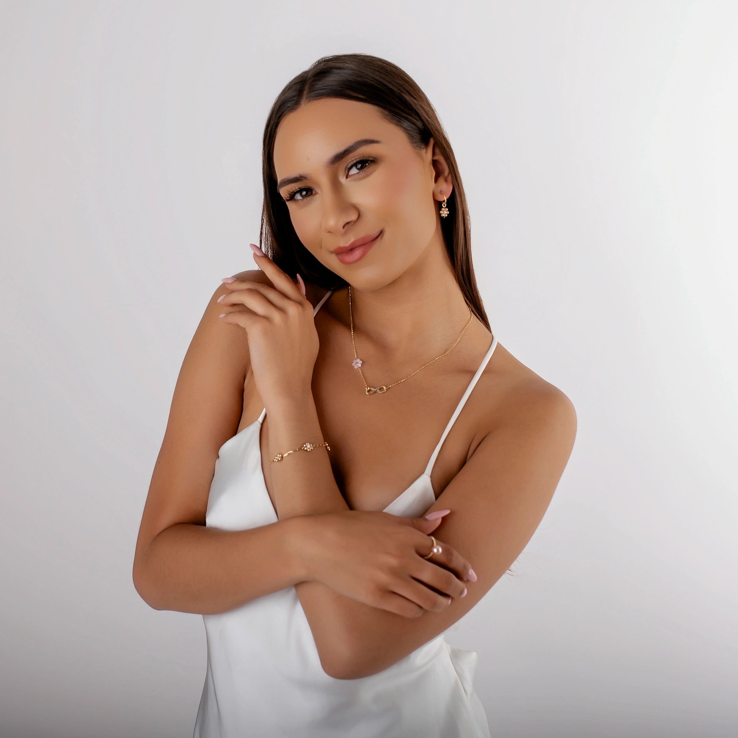 Collana Fiore e Infinito con Zirconi