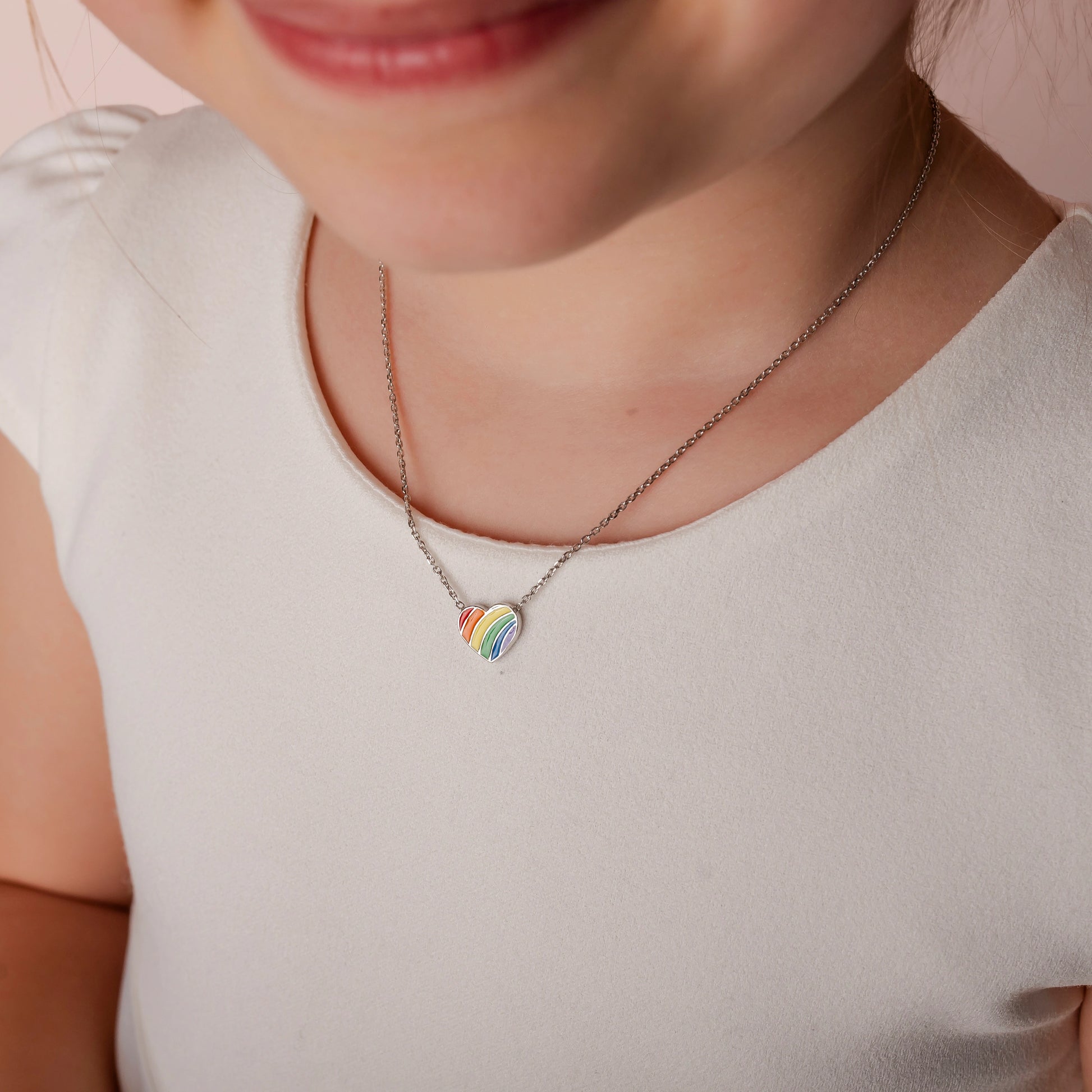Parure con Cuore Arcobaleno