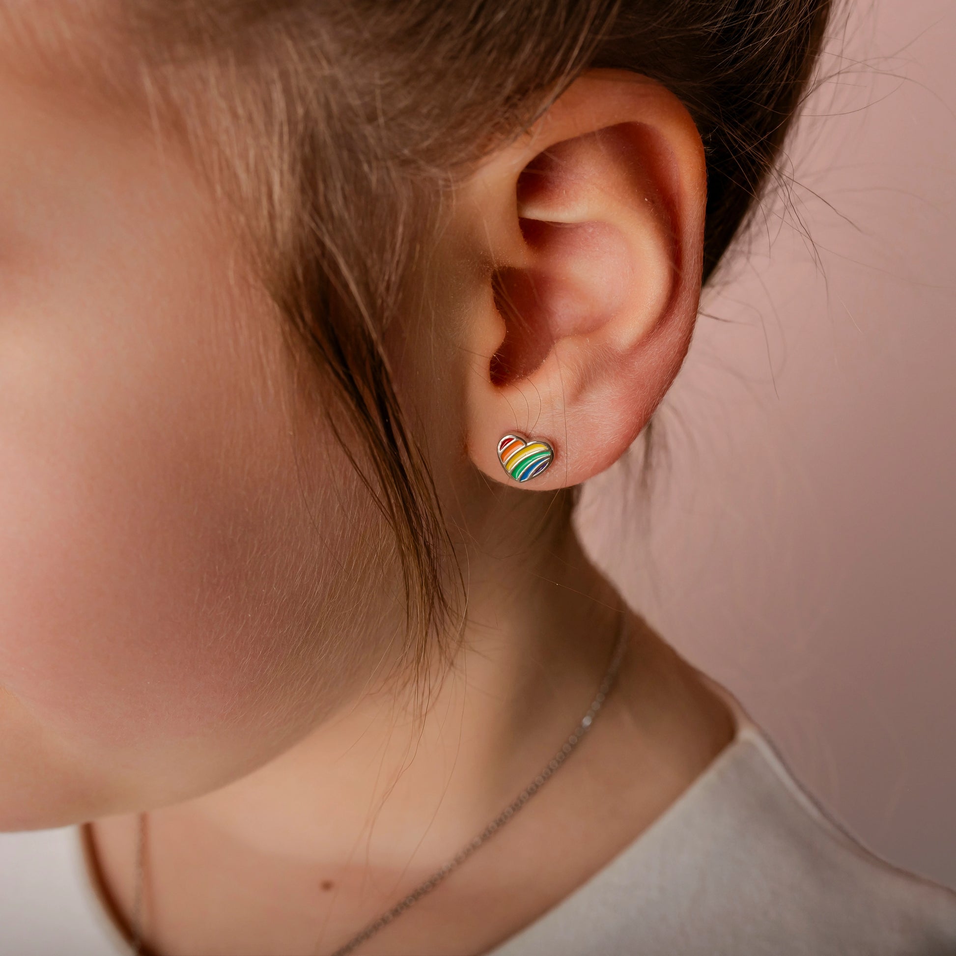 Parure con Cuore Arcobaleno