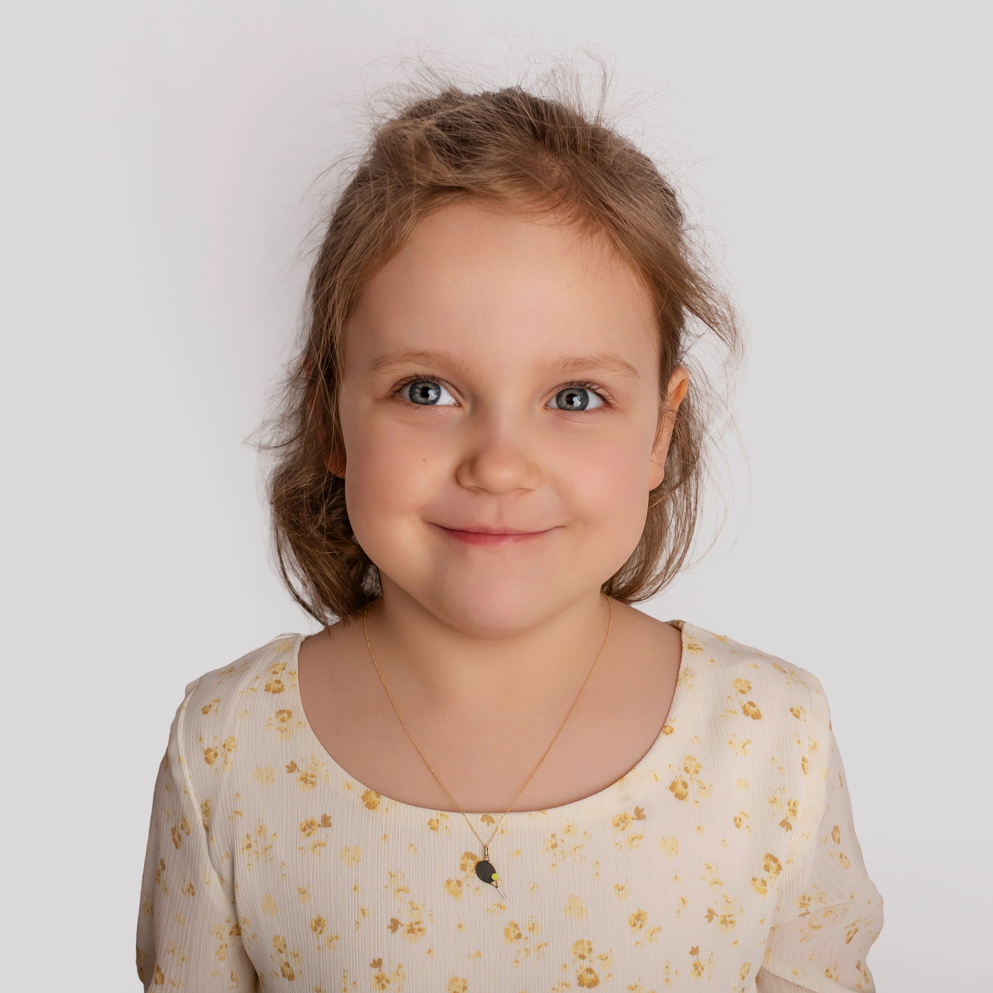 Halskette aus Gold mit Tennis-Schläger-Anhänger