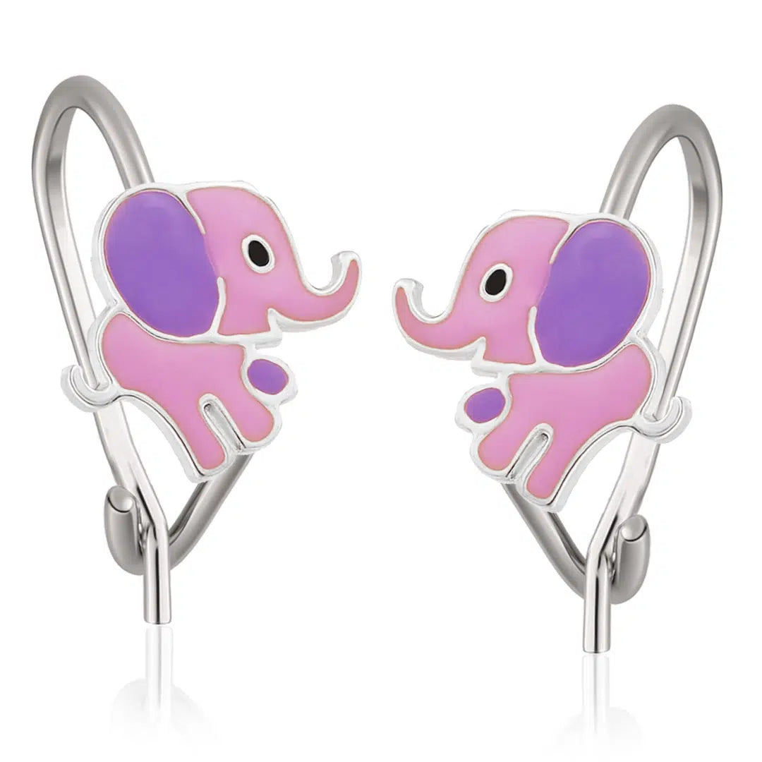 Orecchini a Campanella in Argento con Elefantino