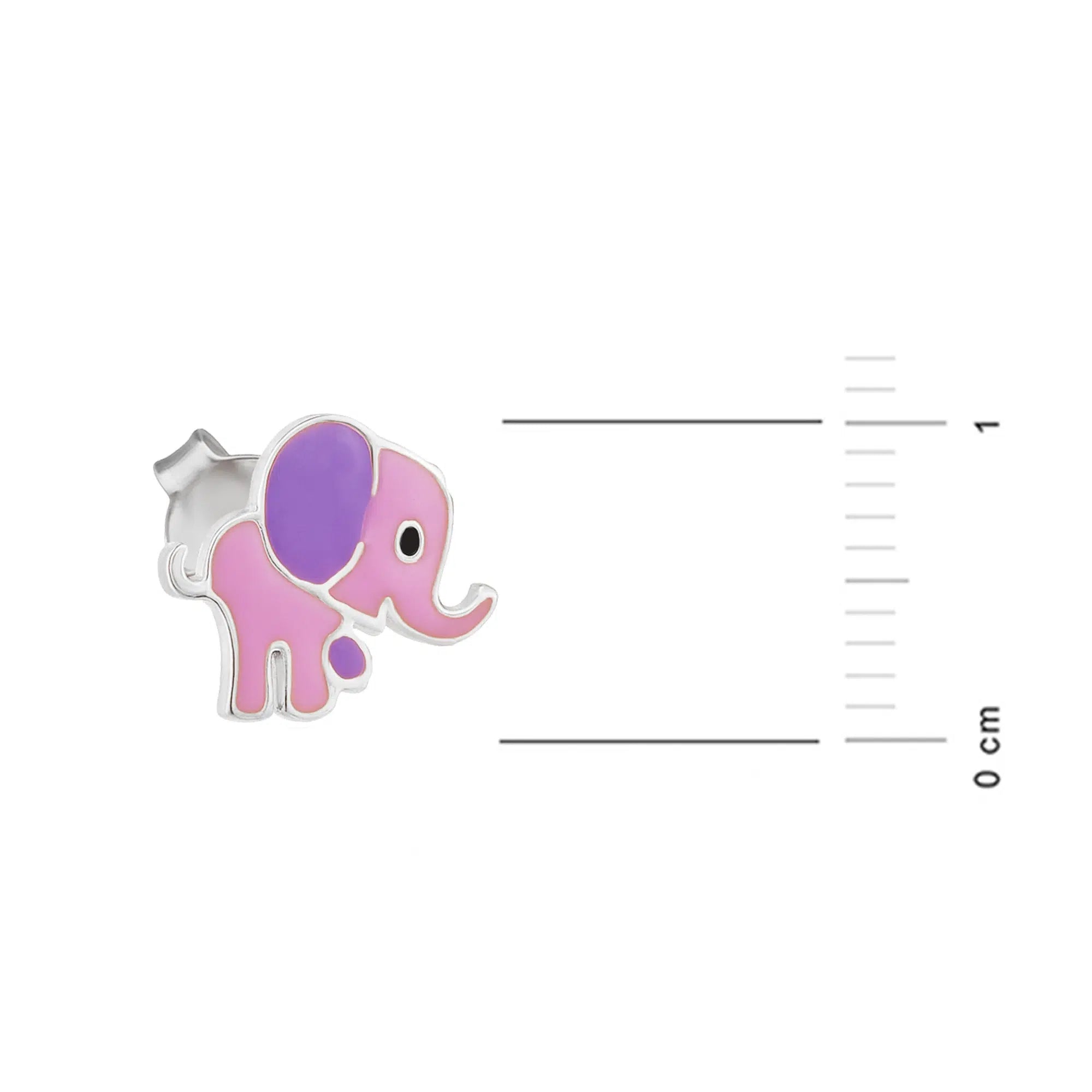 Orecchini in Argento con Elefantino Smaltato