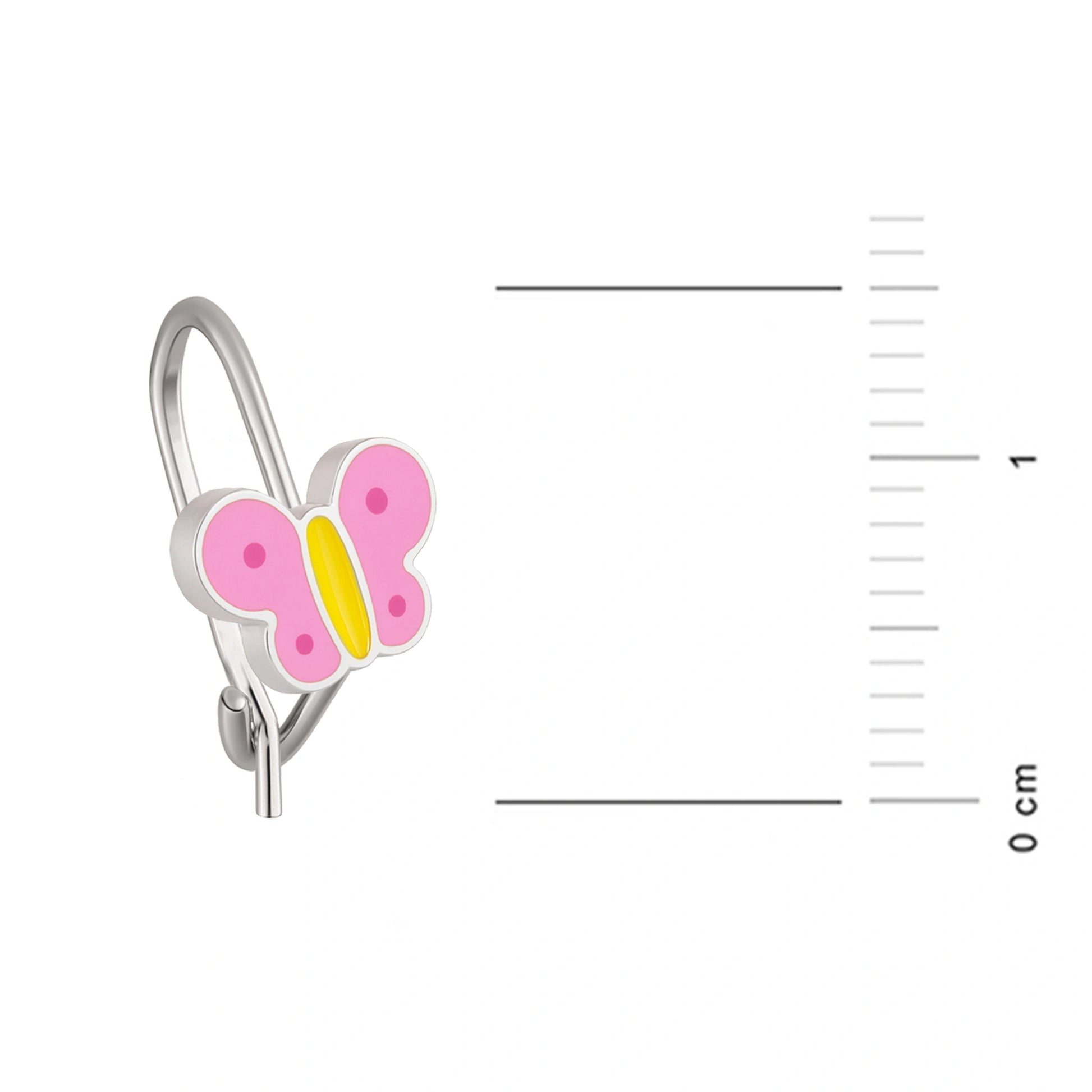 Boucles d'oreilles cloche en argent avec papillon