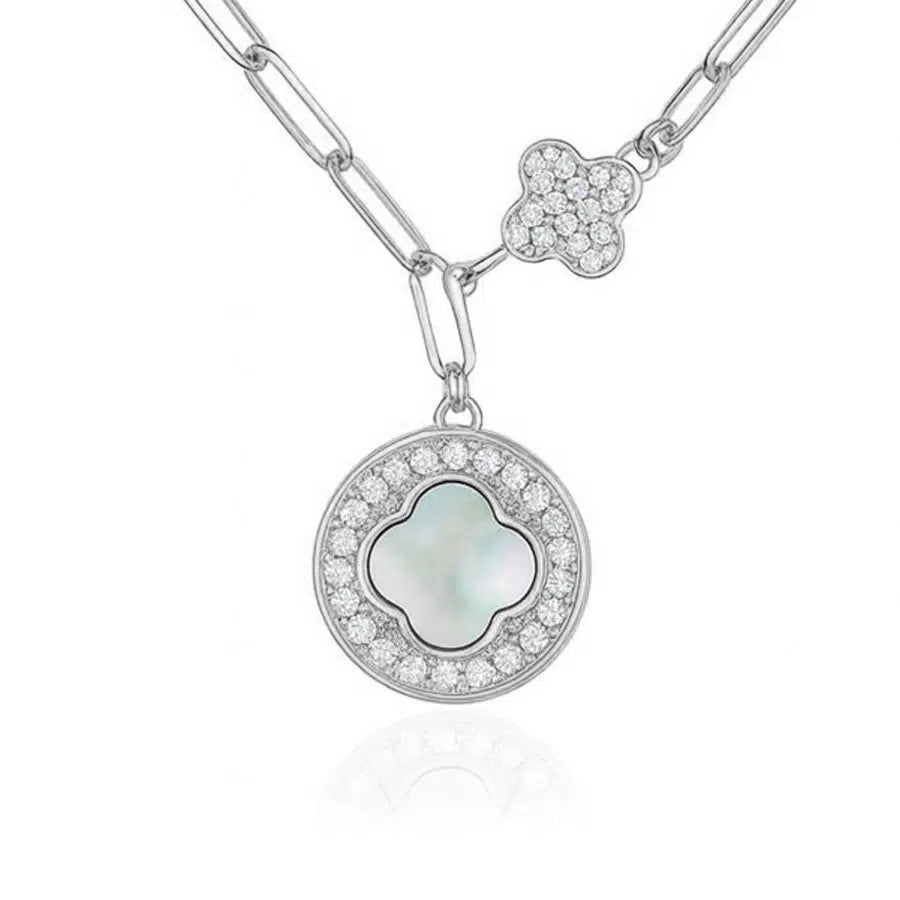 Collana in Argento con Medaglia in Madreperla