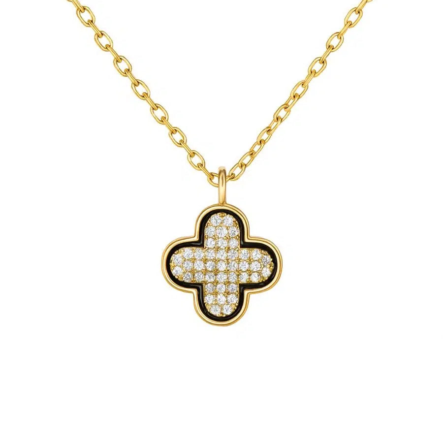 Collana in Argento con Fiore Smaltato