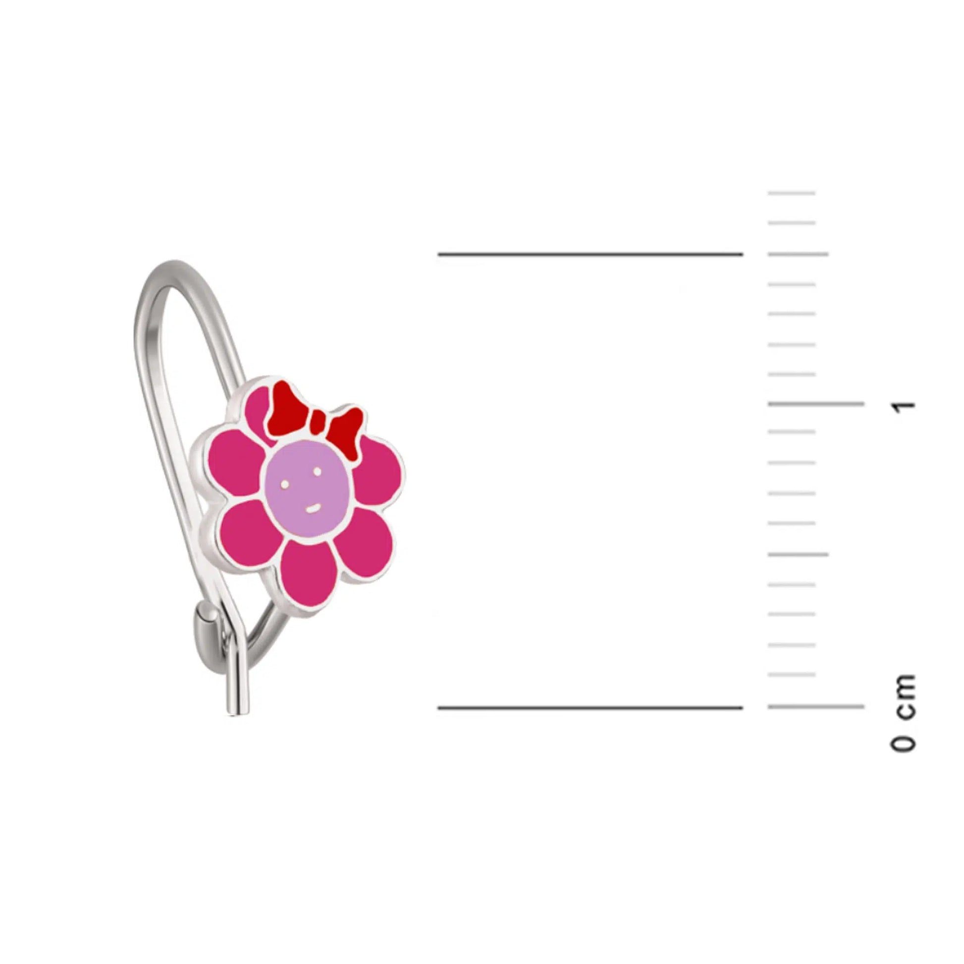 Boucles d'oreilles cloche en argent avec fleur