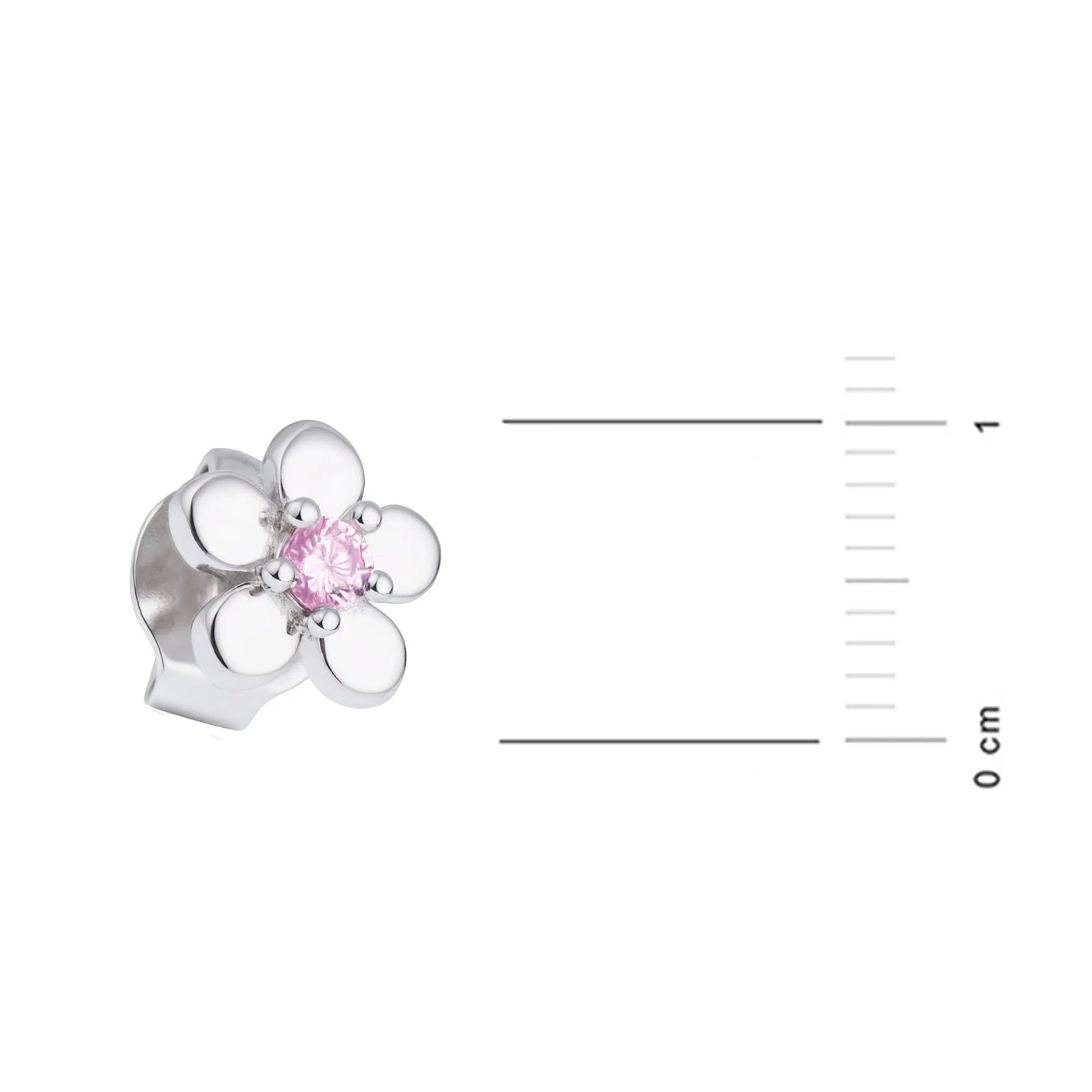 Orecchini con Fiore e Zircone Rosa
