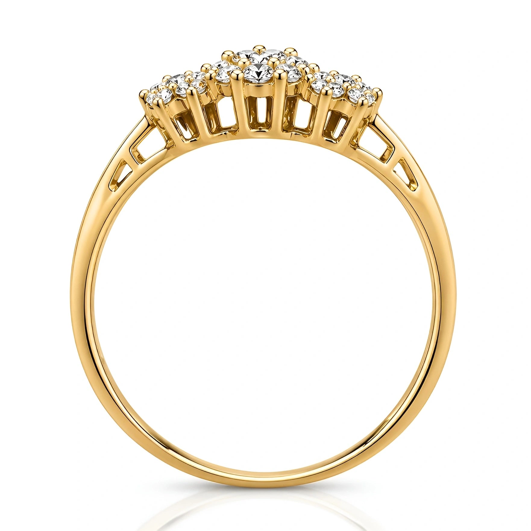 Anillo Daisy de Oro con Circonitas Cúbicas