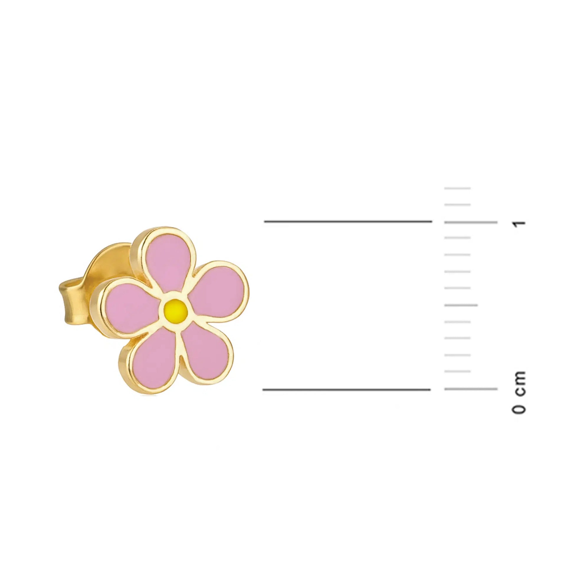 Boucles d'Oreilles en Argent avec Marguerites Émaillées