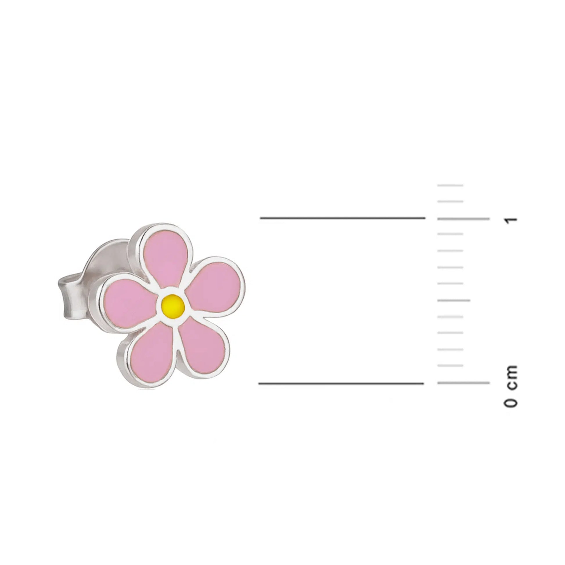 Boucles d'Oreilles en Argent avec Marguerites Émaillées