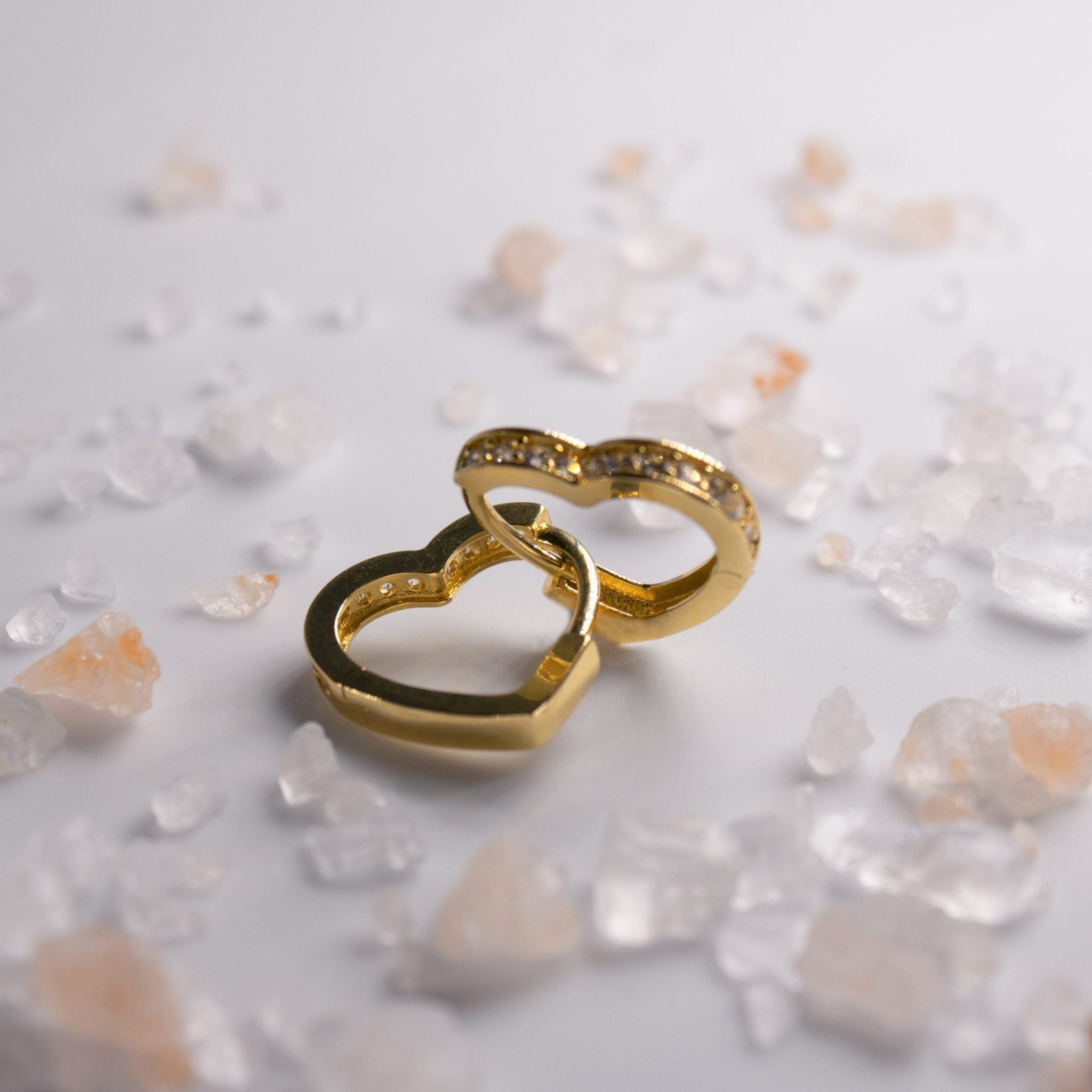 Orecchini Sparkling Heart in Oro e Zirconi
