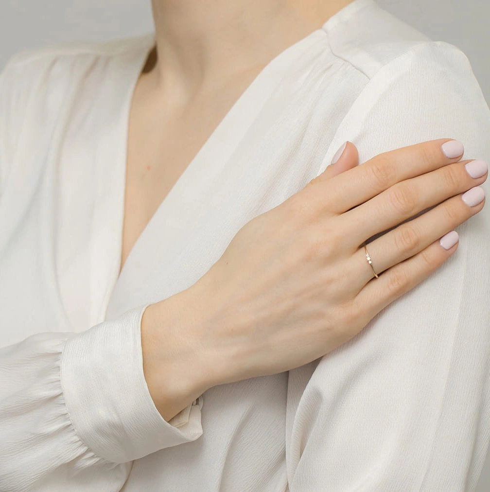 Bague Trilogy en Or avec 3 Zirconiums