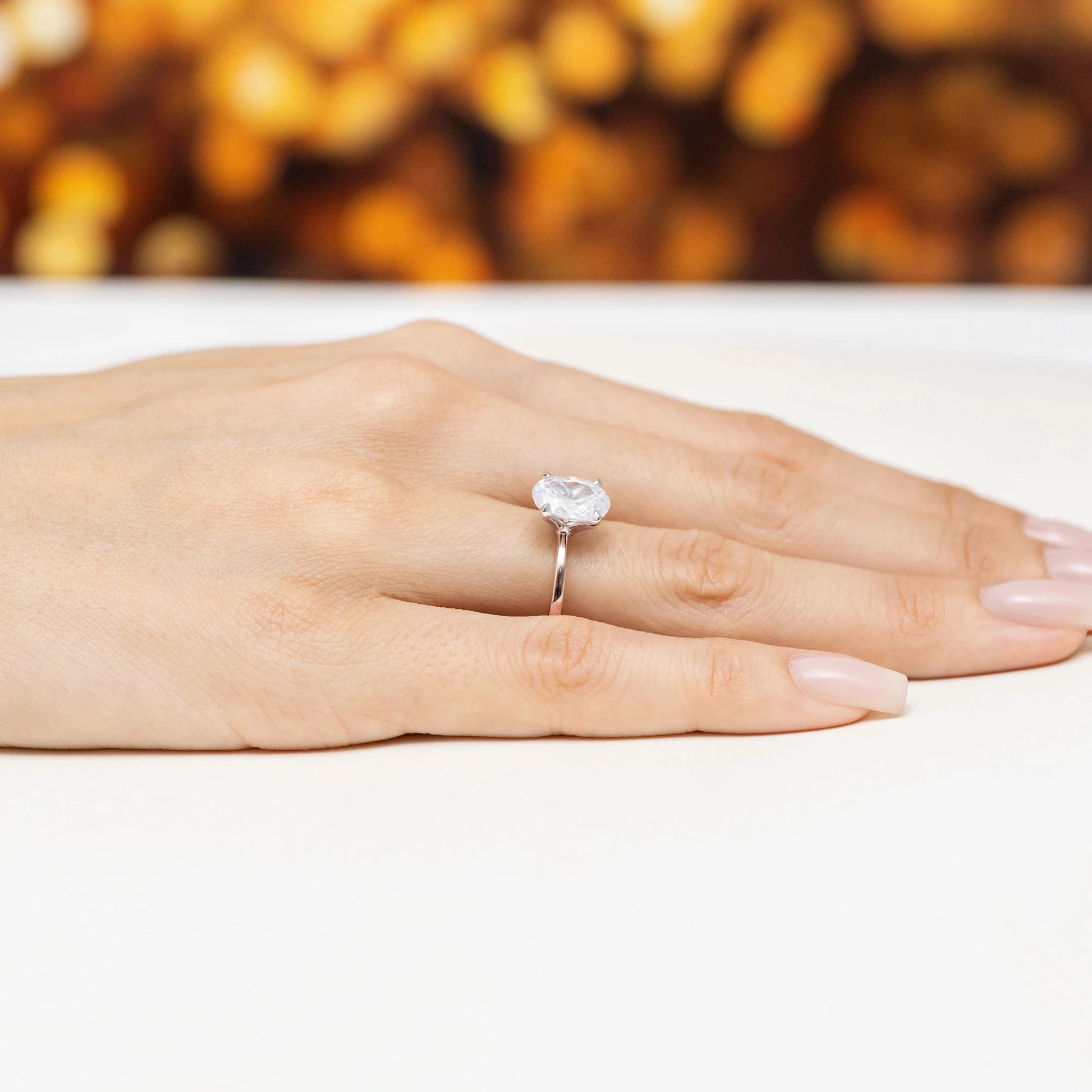 Diana Solitaire Ring in Gold with Lab Grown Diamond 1.5 ct