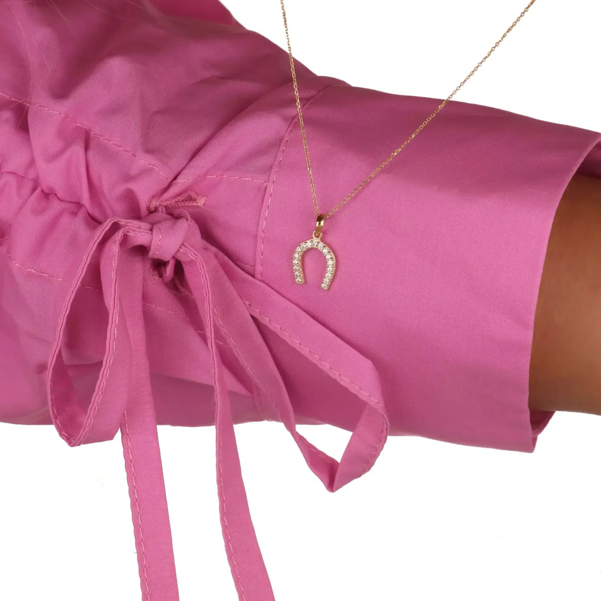 Gold Necklace with Horseshoe