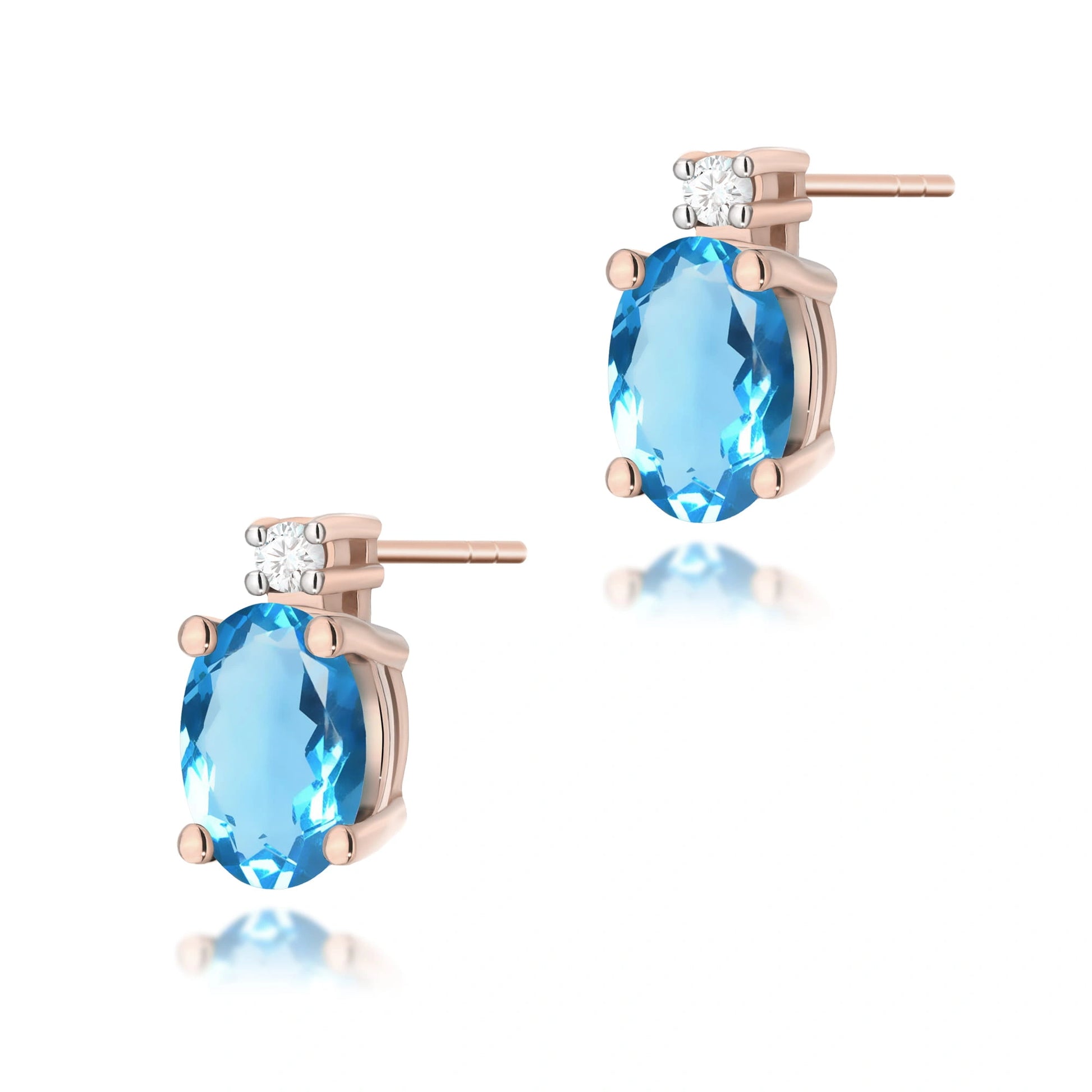 Ariel Earrings in Gold with 0.50ct Topaz and Diamonds