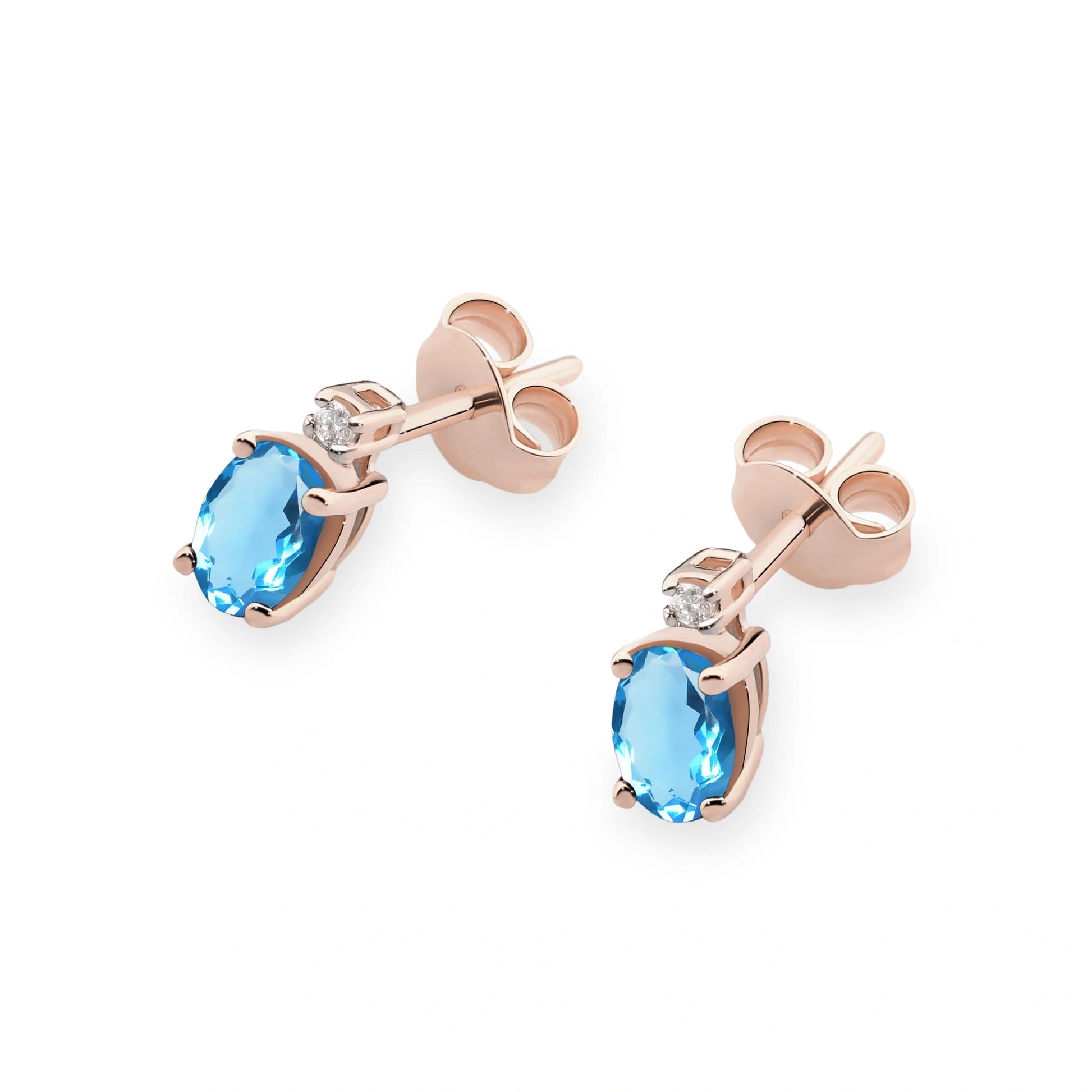 Ariel Earrings in Gold with 0.50ct Topaz and Diamonds