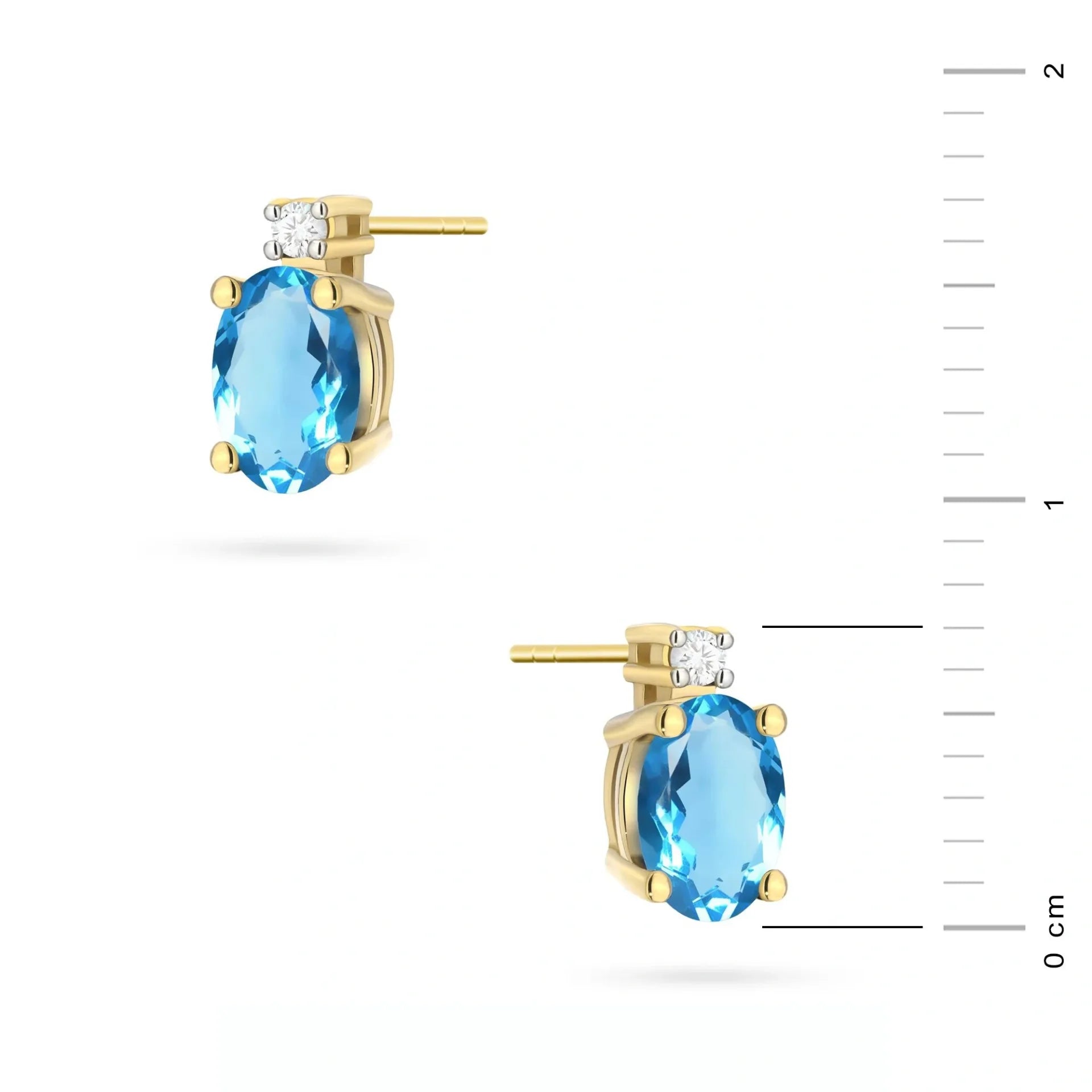 Orecchini Ariel in Oro con Topazio 0,50ct e Diamanti
