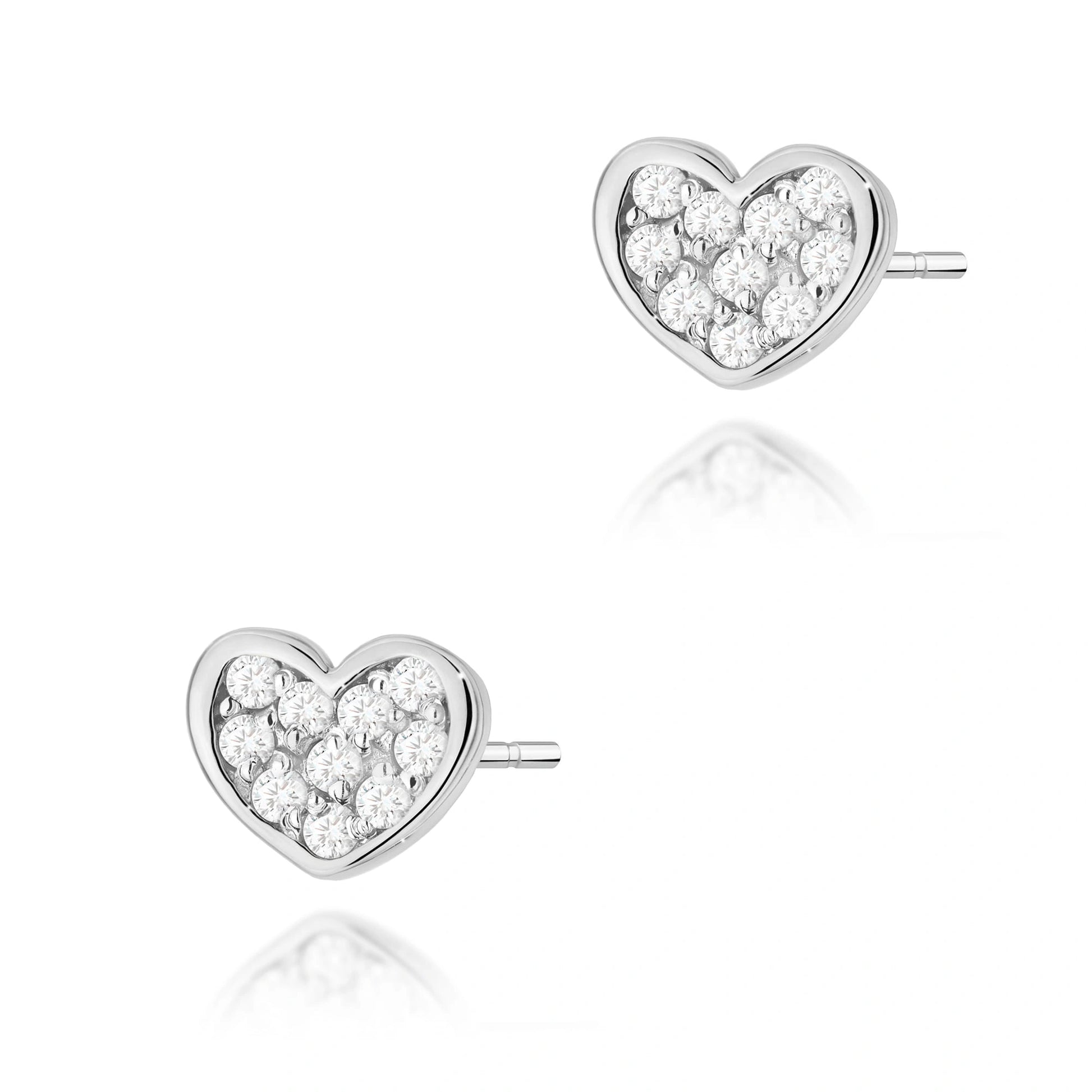 Orecchini Heart in Oro con Diamanti