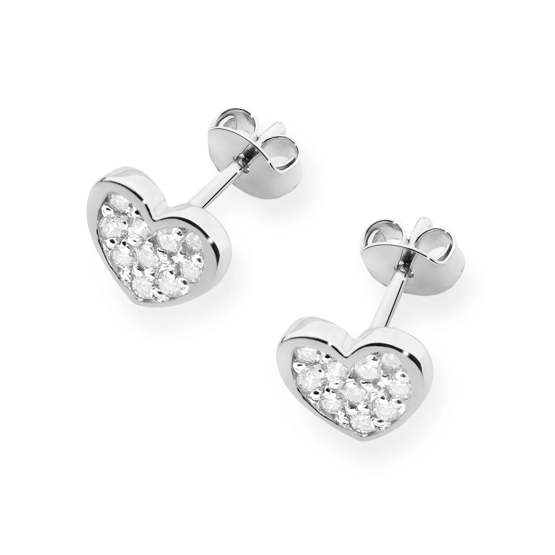 Orecchini Heart in Oro con Diamanti