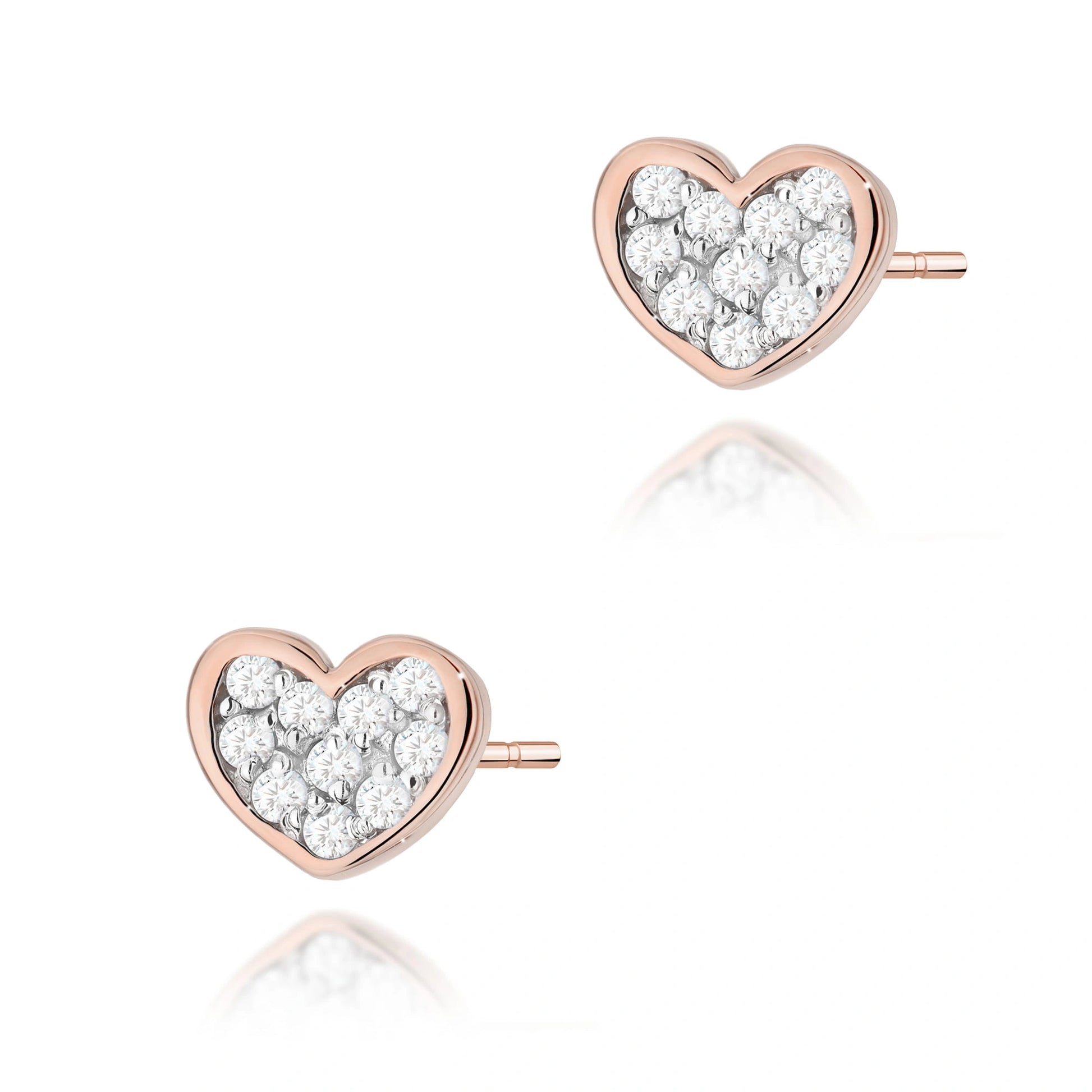 Orecchini Heart in Oro con Diamanti
