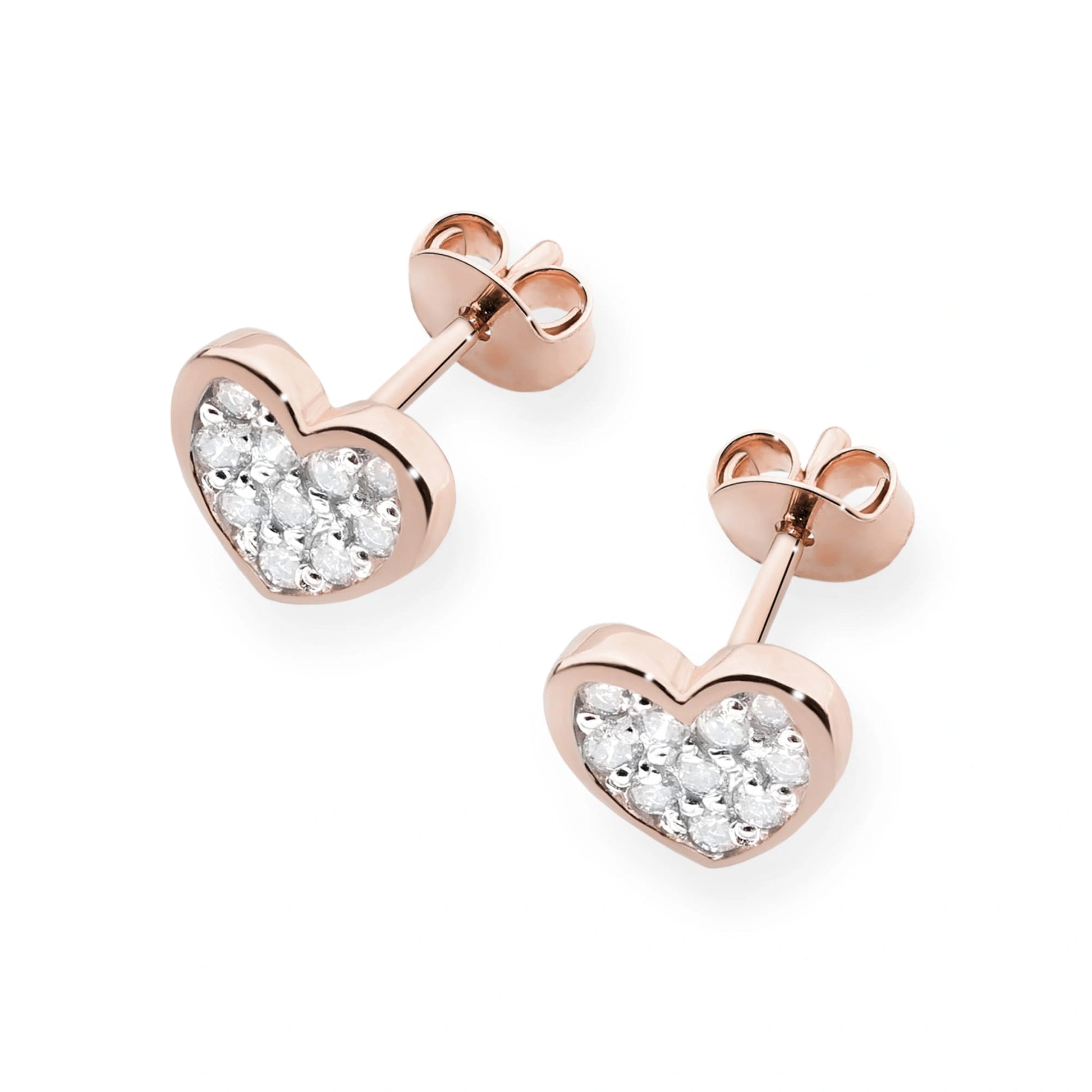 Orecchini Heart in Oro con Diamanti