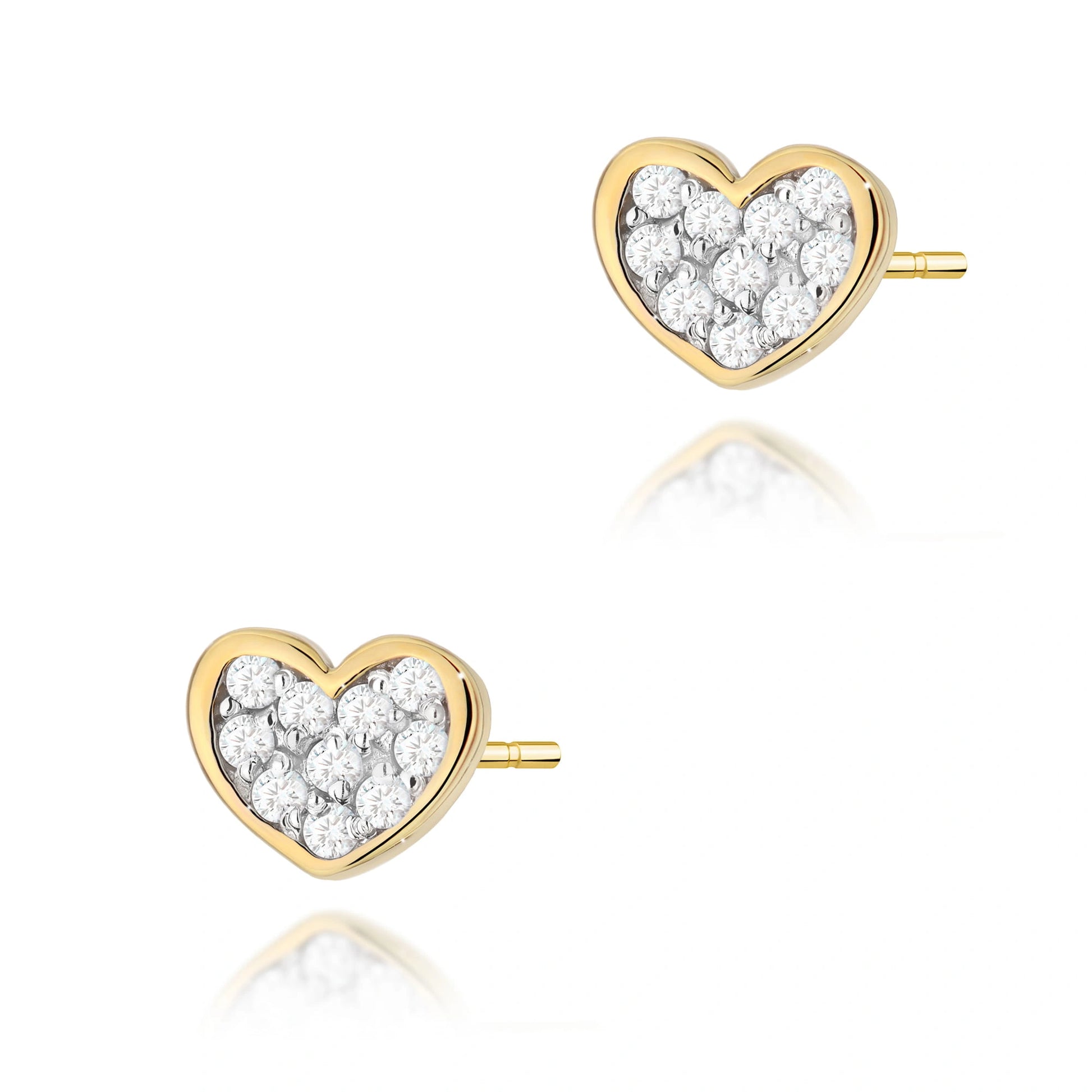 Orecchini Heart in Oro con Diamanti