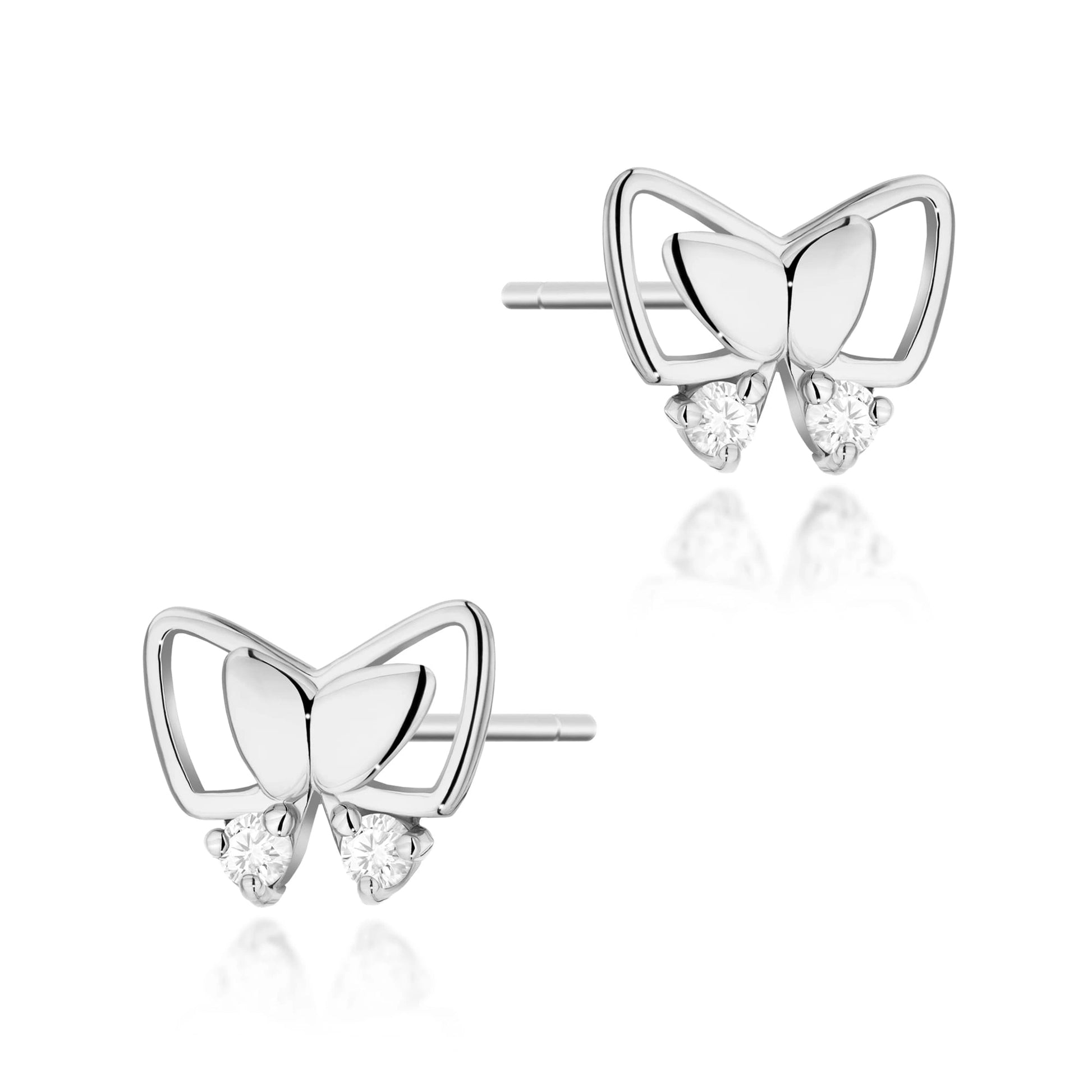 Orecchini Farfalla in Oro con Diamante