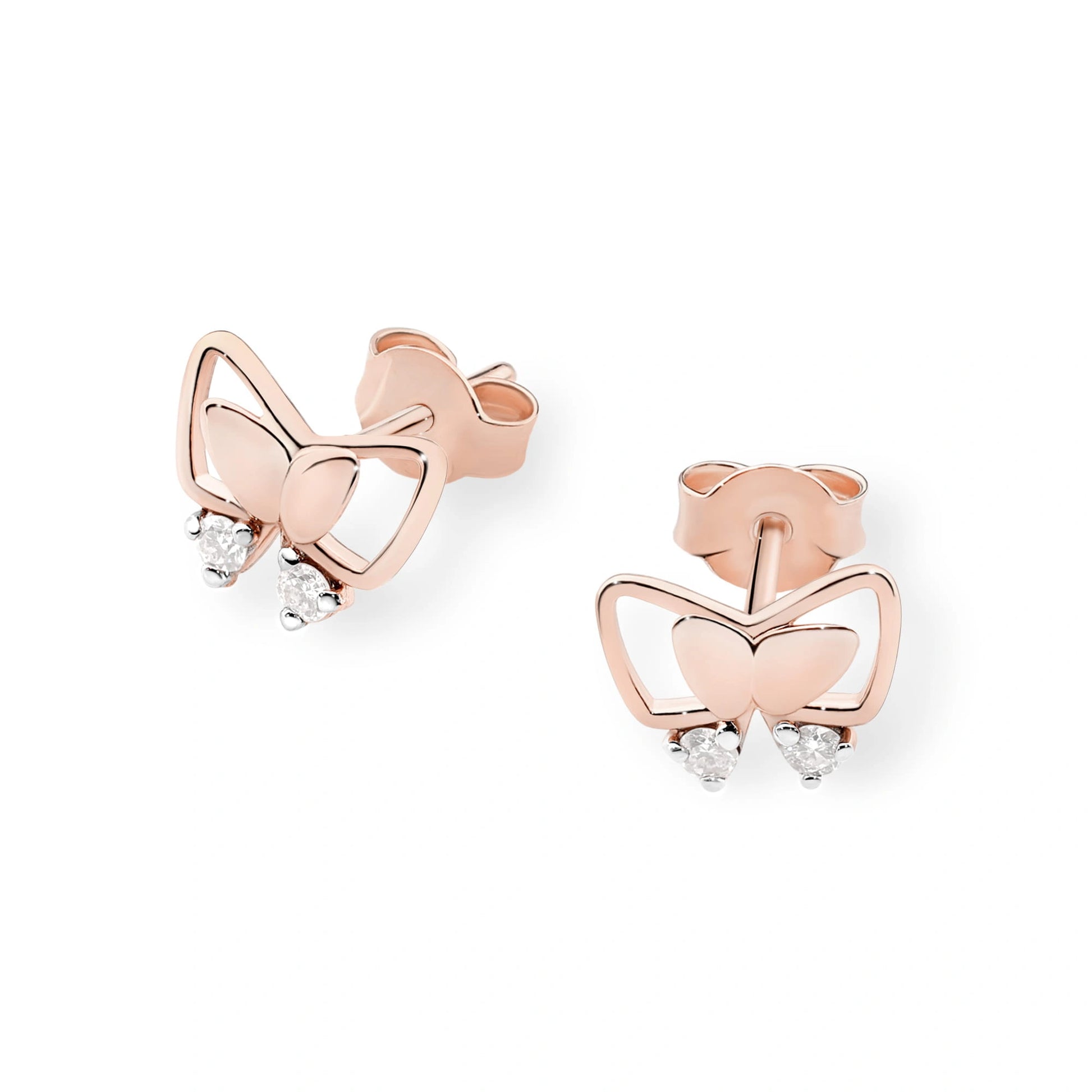Orecchini Farfalla in Oro con Diamante