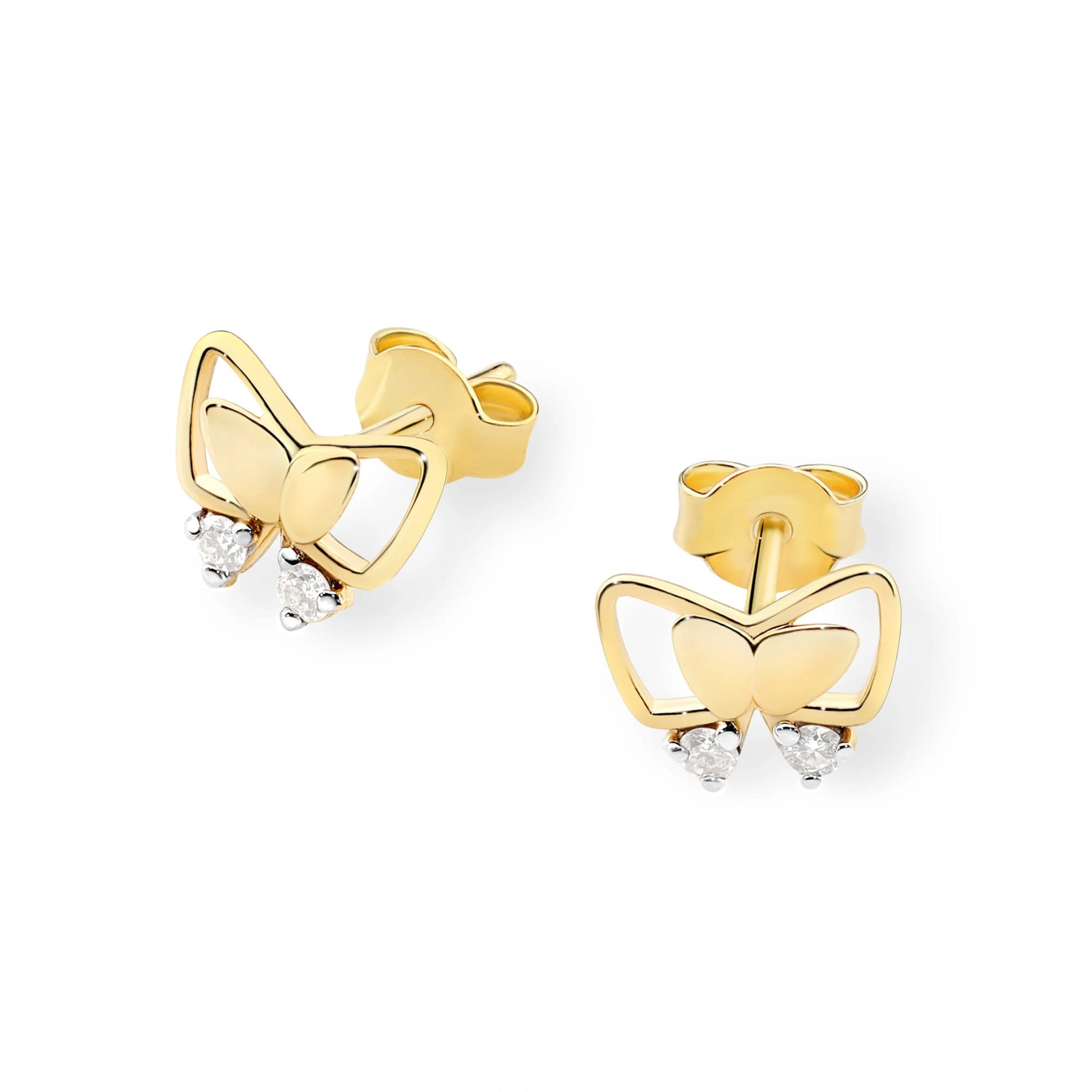 Orecchini Farfalla in Oro con Diamante