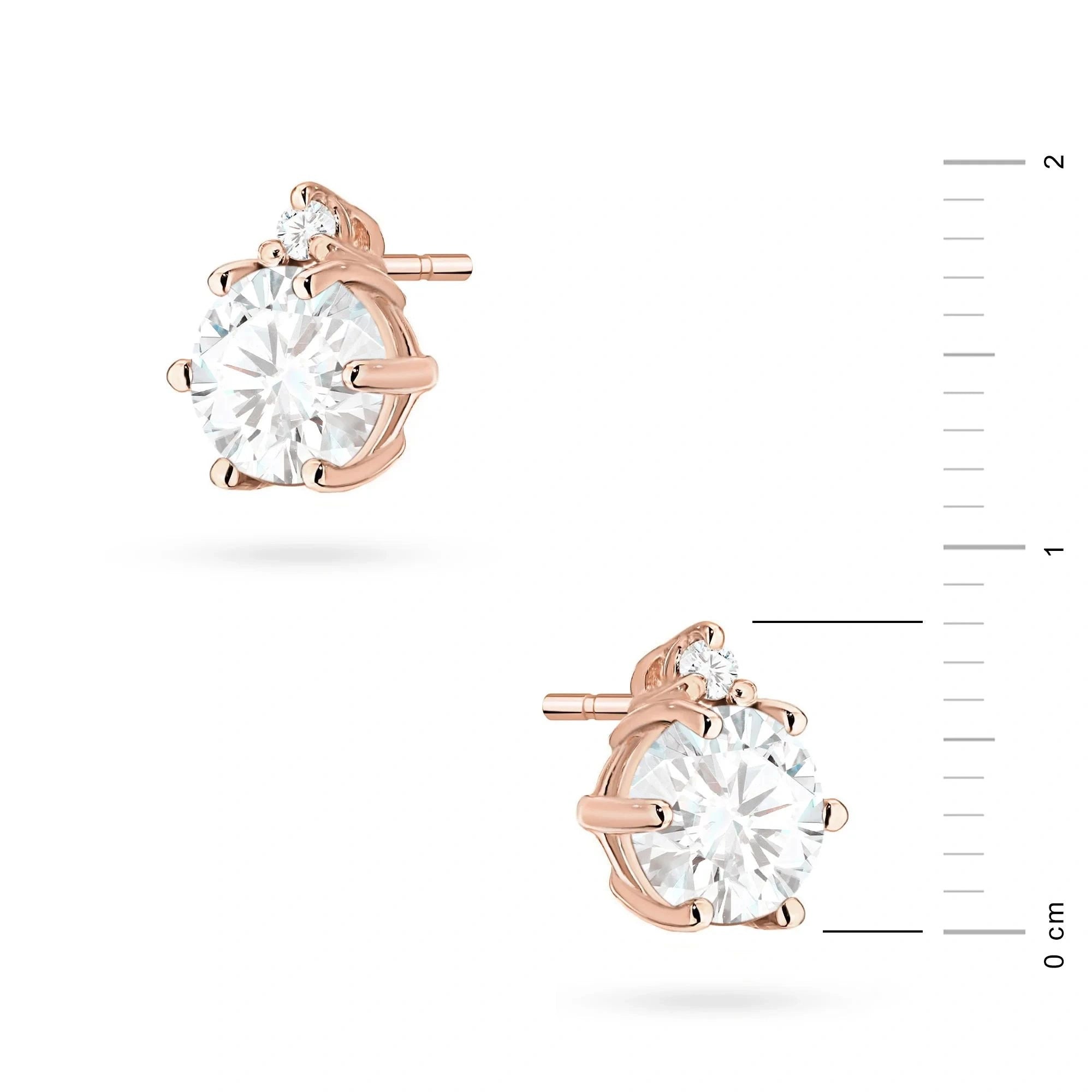 Pendientes Sirio de oro con diamantes CVD