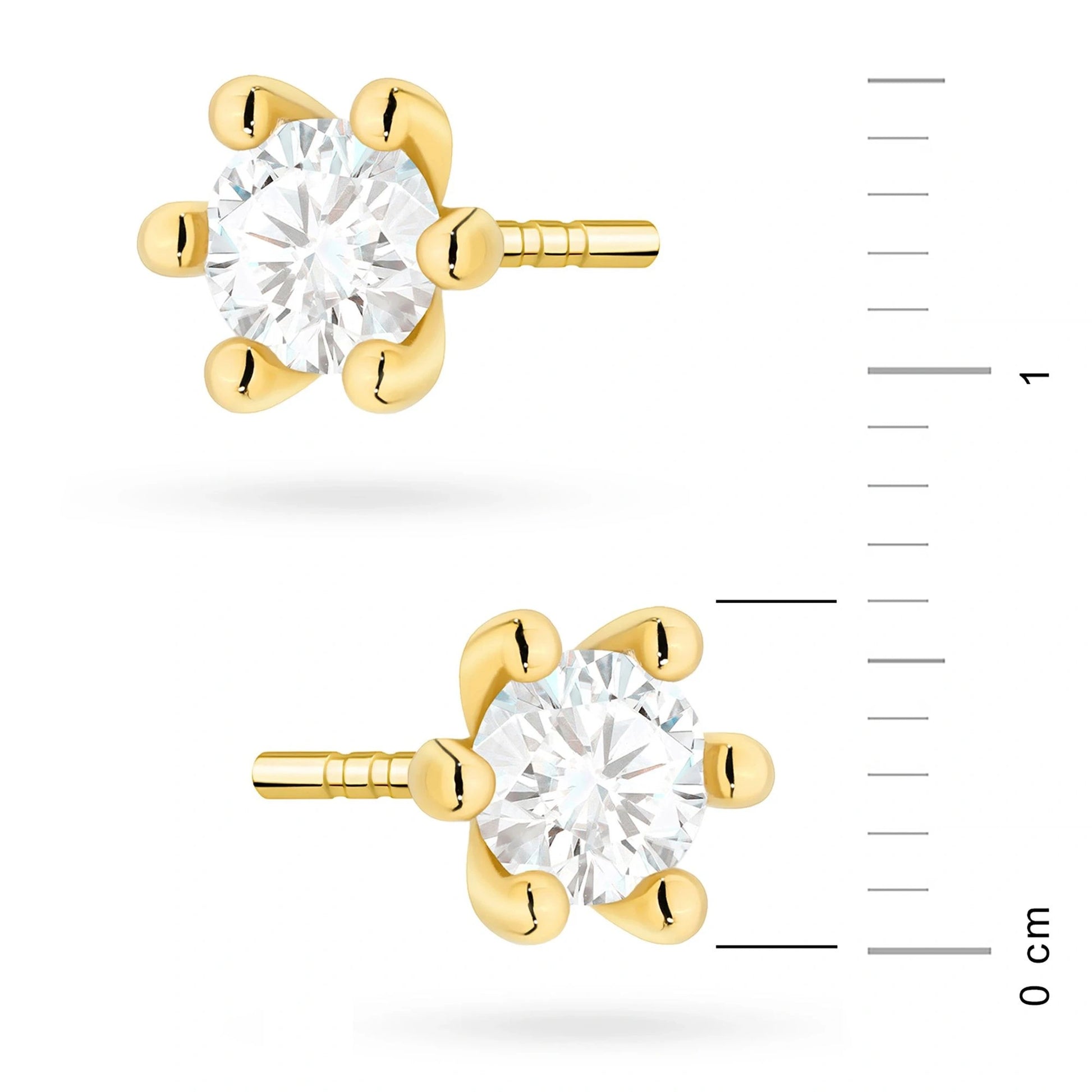 Boucles d’oreilles Soli d’Or avec diamants HPHT