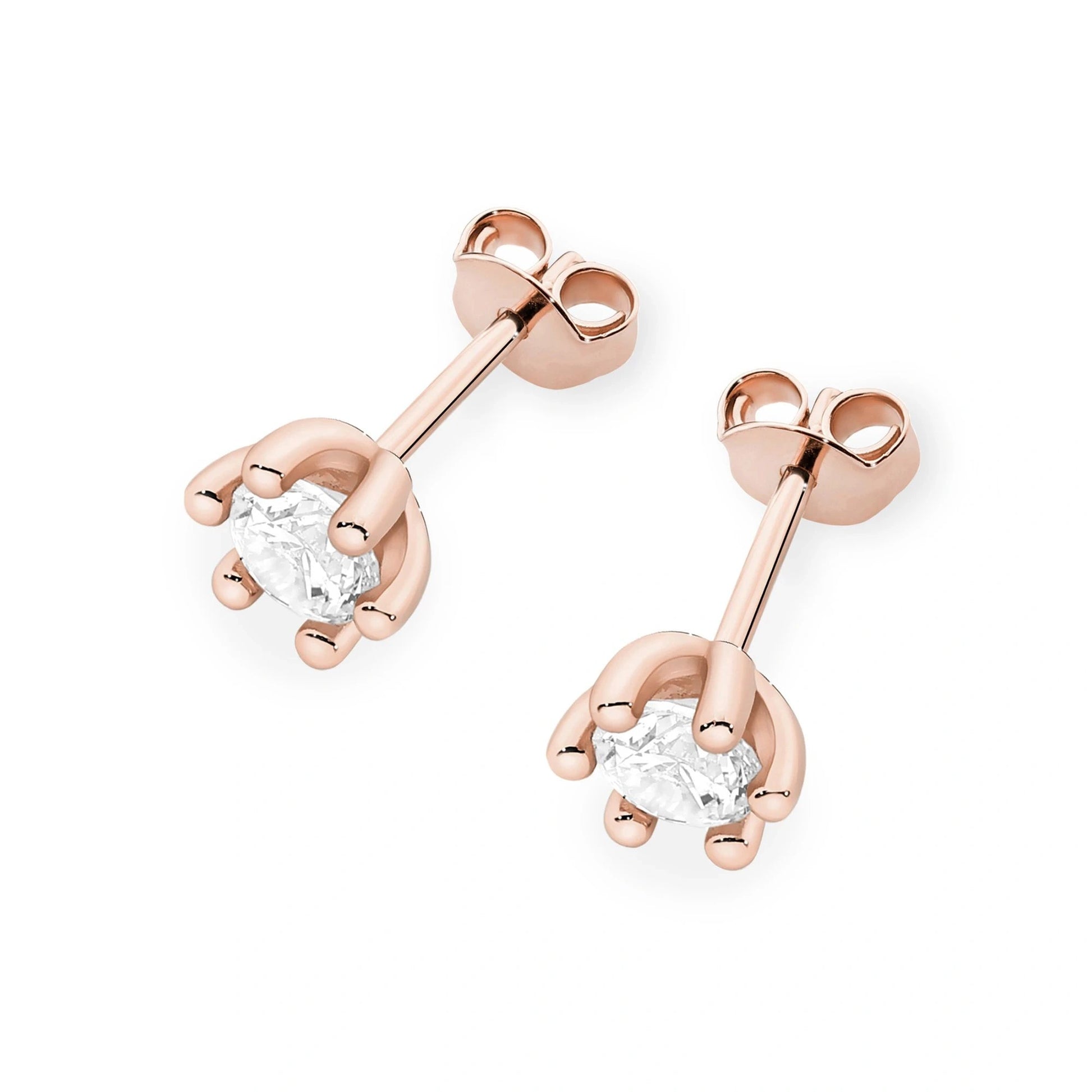 Boucles d’oreilles Soli d’Or avec diamants HPHT