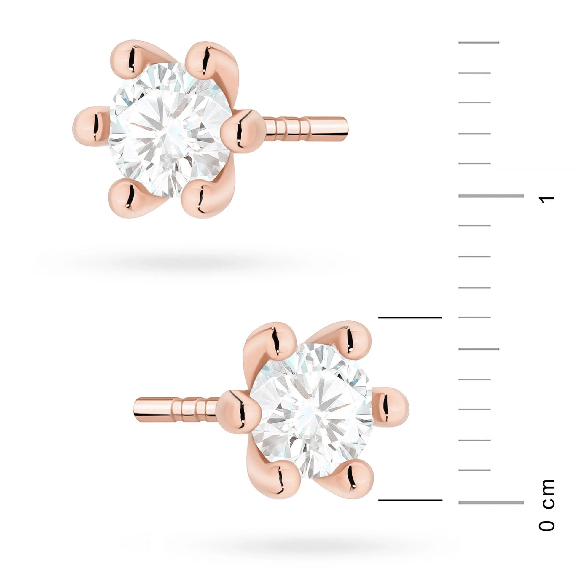 Boucles d’oreilles Soli d’Or avec diamants HPHT